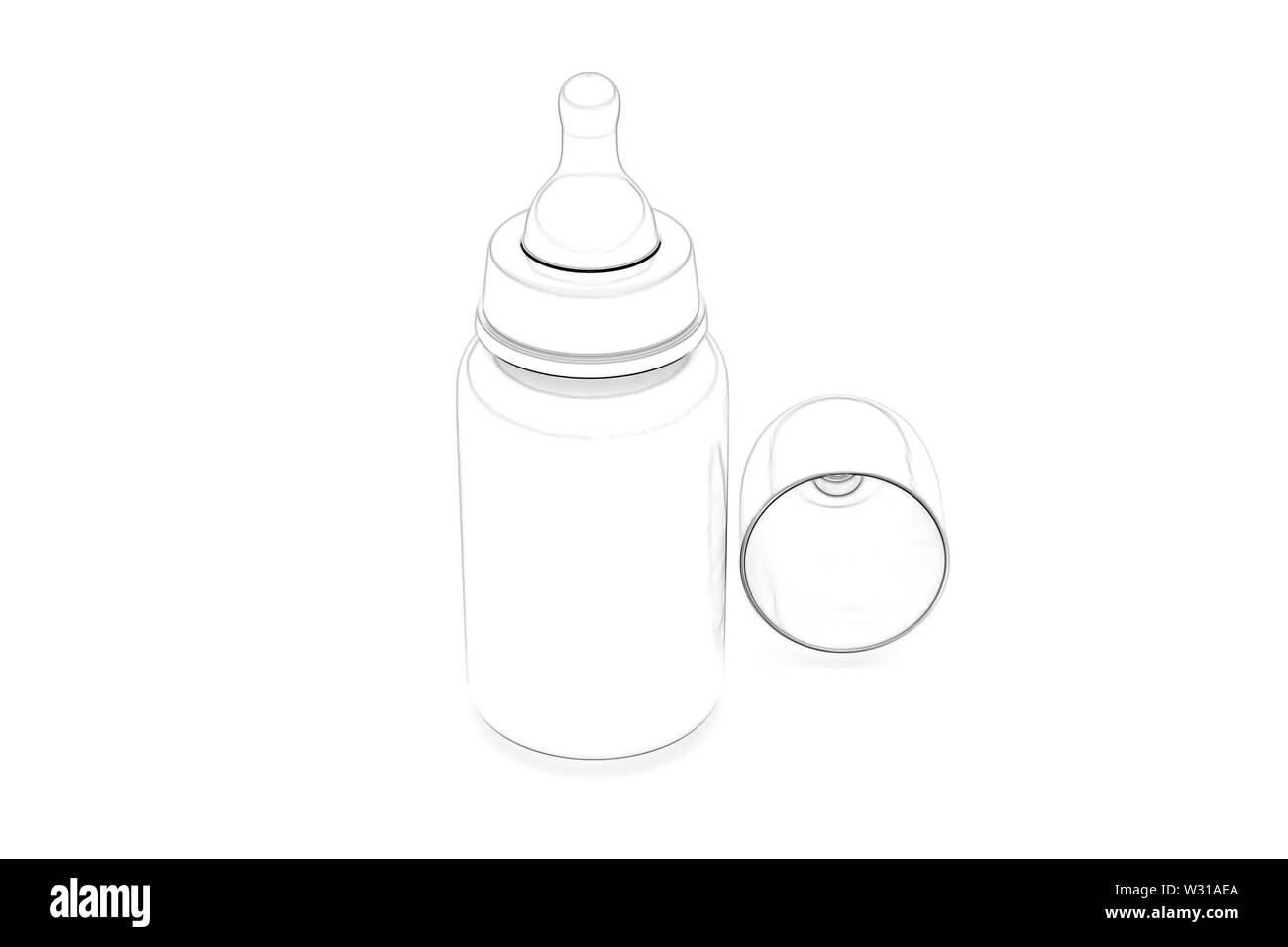 Dibujos animados de biberón Imágenes de stock en blanco y negro Alamy