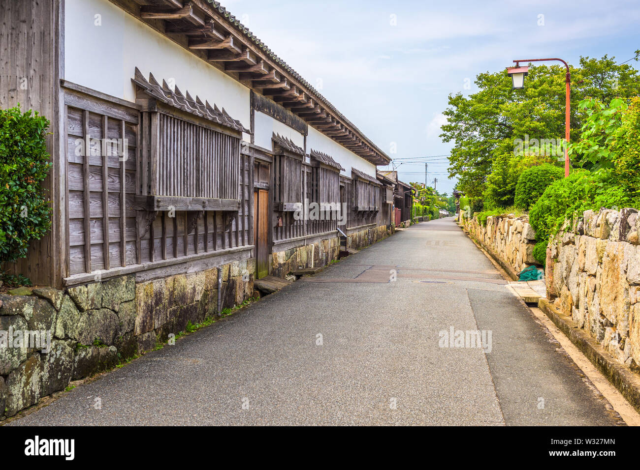 Hagi, el Japón antiguo castillo calles. Foto de stock