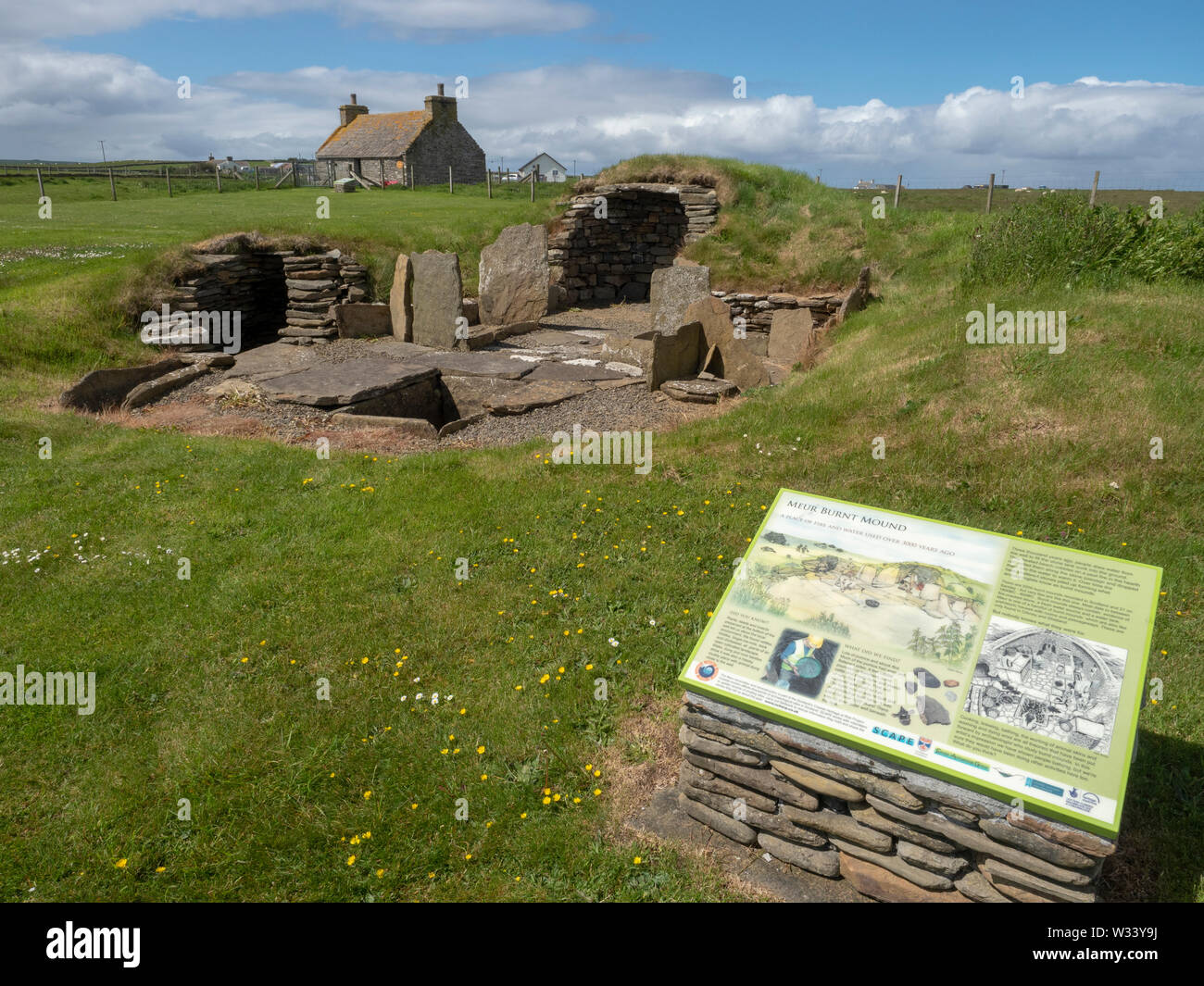 Meur montículo en quemados y domingos en las Islas Orkney, Escocia Foto de stock