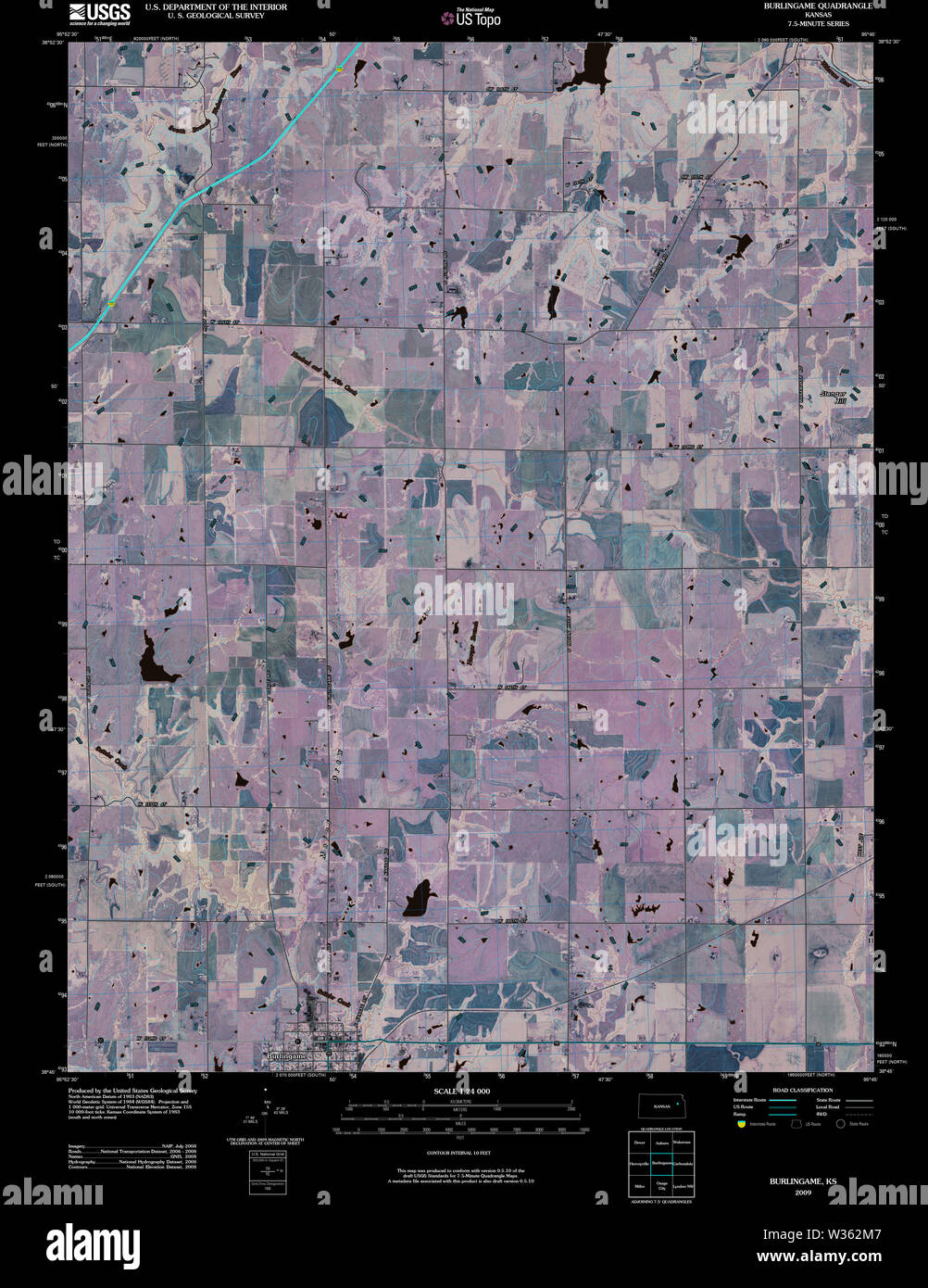 Mapa de burlingame kansas fotografías e imágenes de alta resolución Alamy