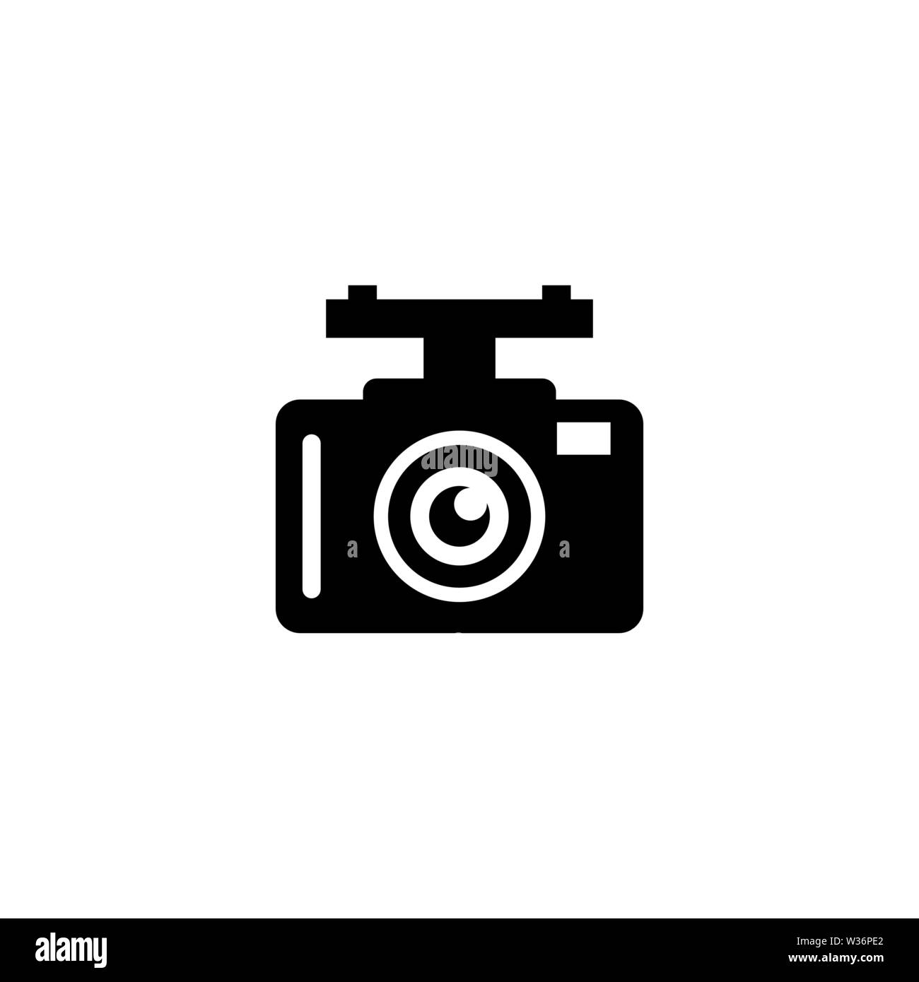DVR coche. Coche Digital Video Recorder. Icono de Vector plana. Simple  símbolo negro sobre fondo blanco Imagen Vector de stock - Alamy