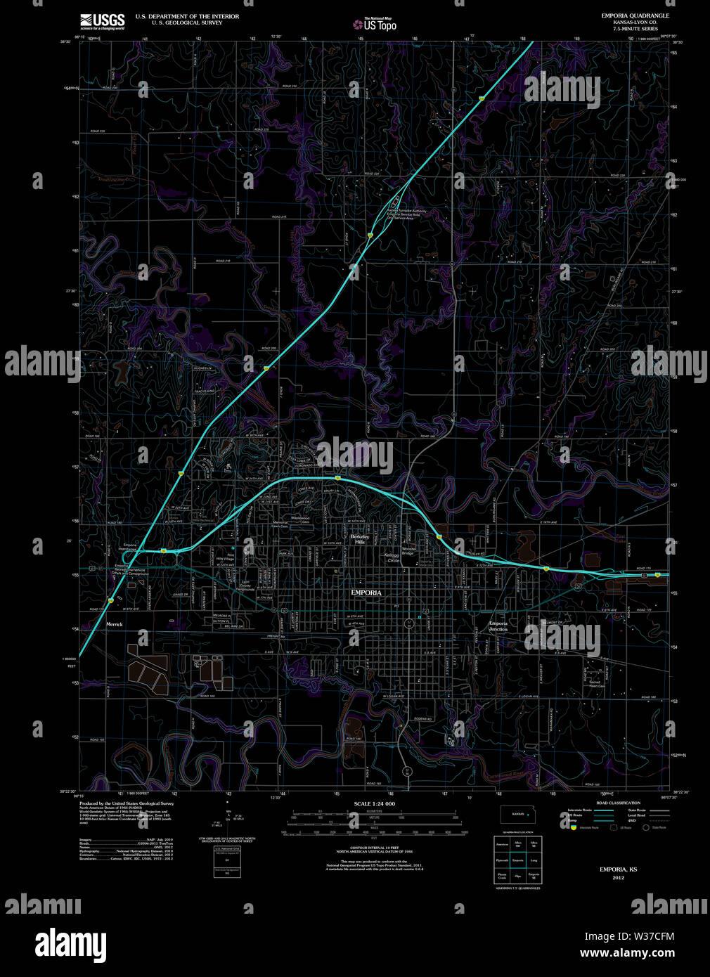 Mapa de emporia kansas fotografías e imágenes de alta resolución Alamy