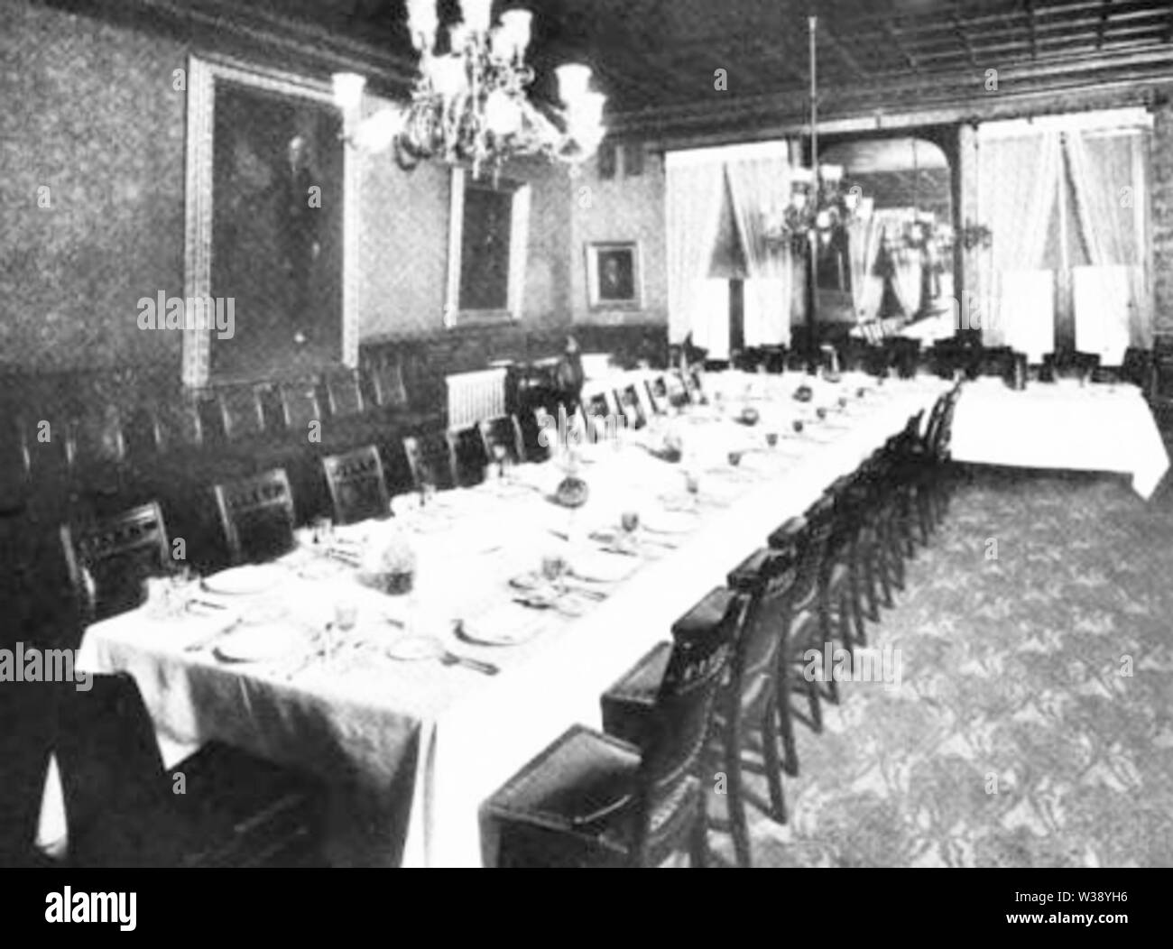 Sala de Banquetes YoungsHotel ca1910 Boston Foto de stock