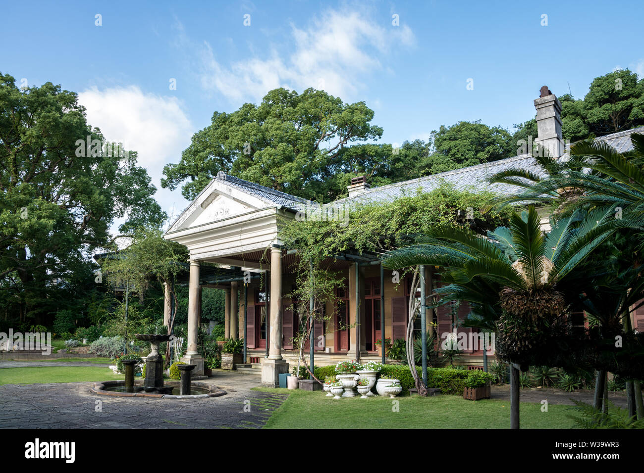 Antigua Casa Alt en Glover Garden, Nagasaki, Kyushu, Japón - la residencia del comerciante William Alt. La casa de estilo occidental más antigua que sobrevive en Japón. Foto de stock