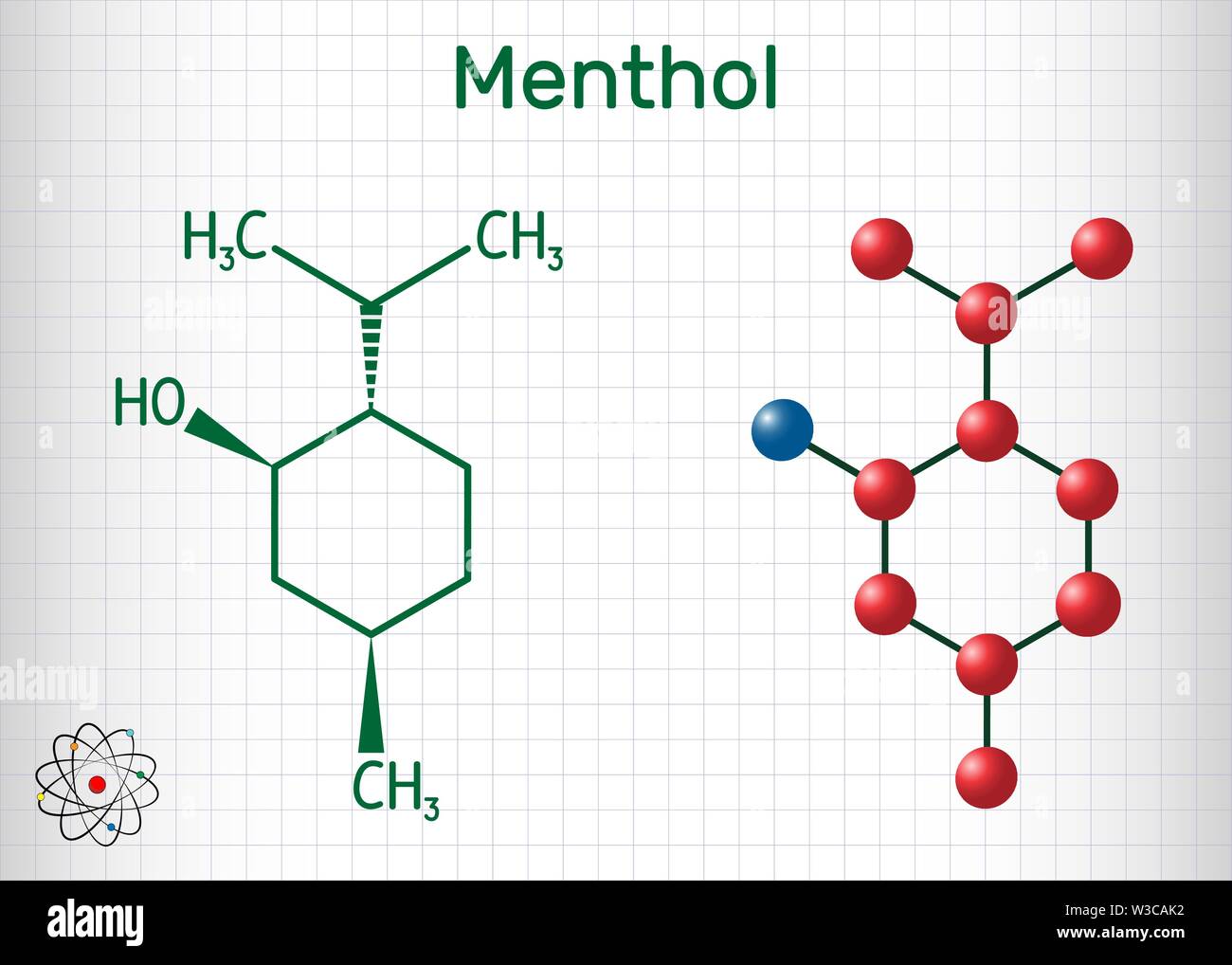 Molécula de mentol Imágenes vectoriales de stock Alamy