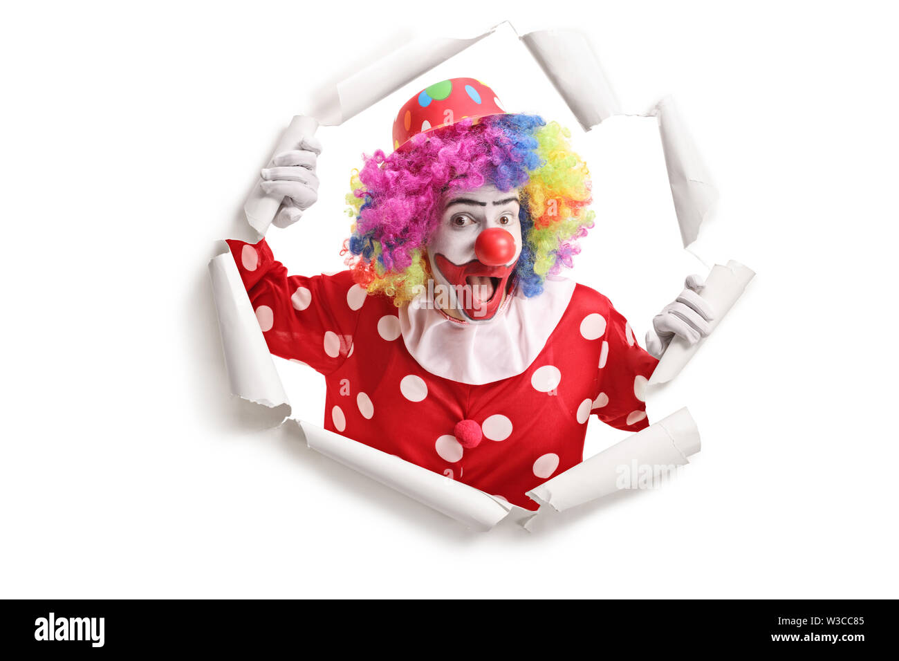 Clown peeking fotografías e imágenes de alta resolución - Alamy