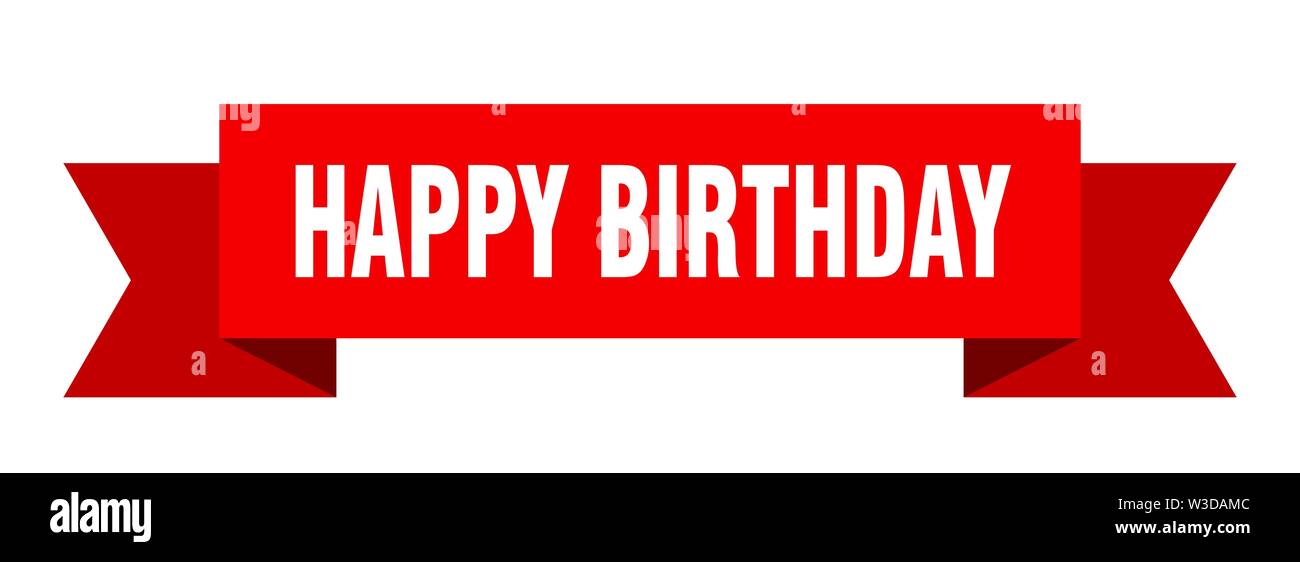 Feliz cumpleaños feliz cumpleaños cinta aislada. happy birthday banner  Imagen Vector de stock - Alamy