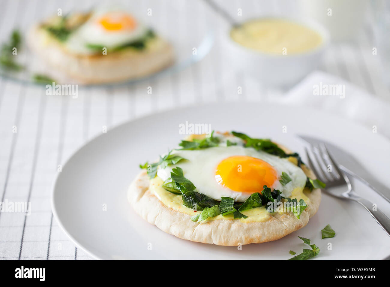 Casera Saludable Desayuno O Almuerzo Comida Rápida Huevos