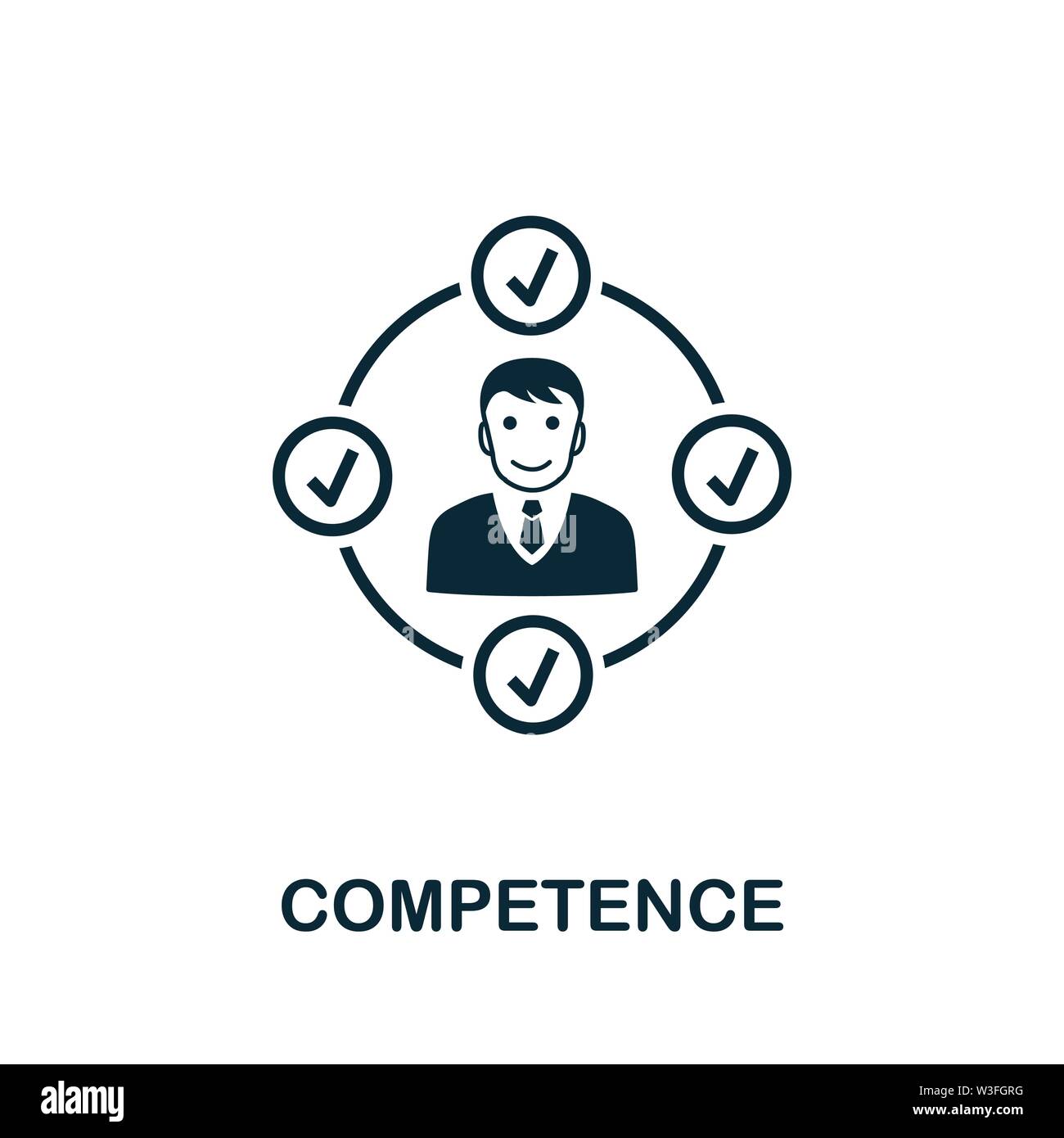 Símbolo de icono de vector de competencia. Signo creativo de colección