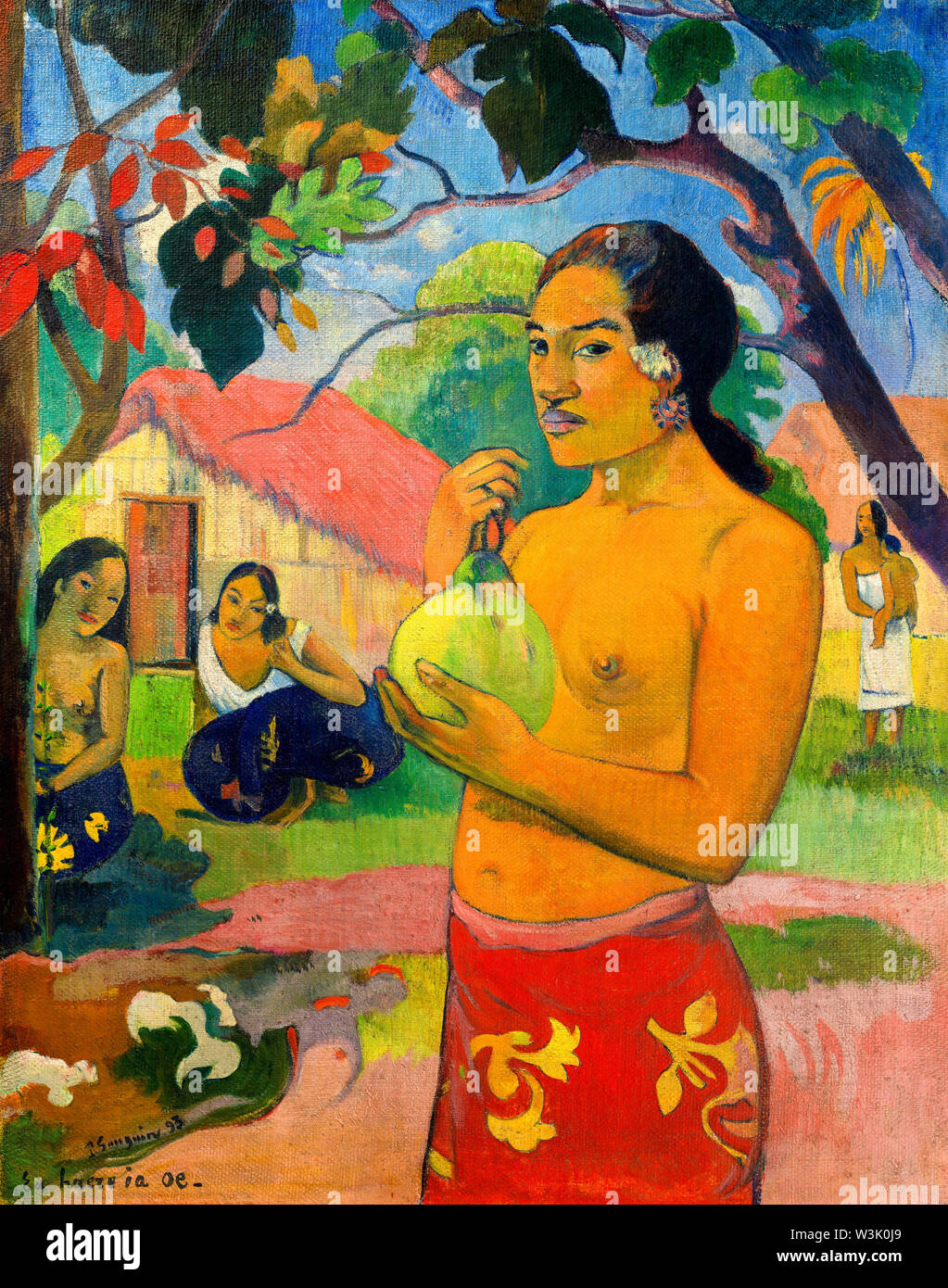 Painting gauguin woman fotografías e imágenes de alta resolución - Alamy