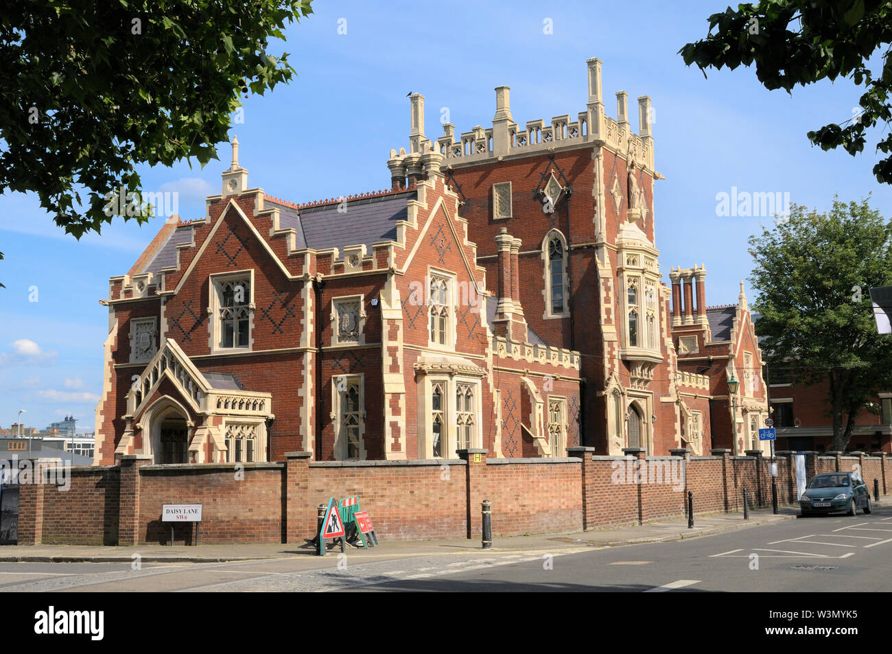 El histórico castillo Club Broomhouse Lane, Parsons Green, Fulham, el distrito londinense de Hammersmith y Fulham, Inglaterra, Reino Unido. Foto de stock