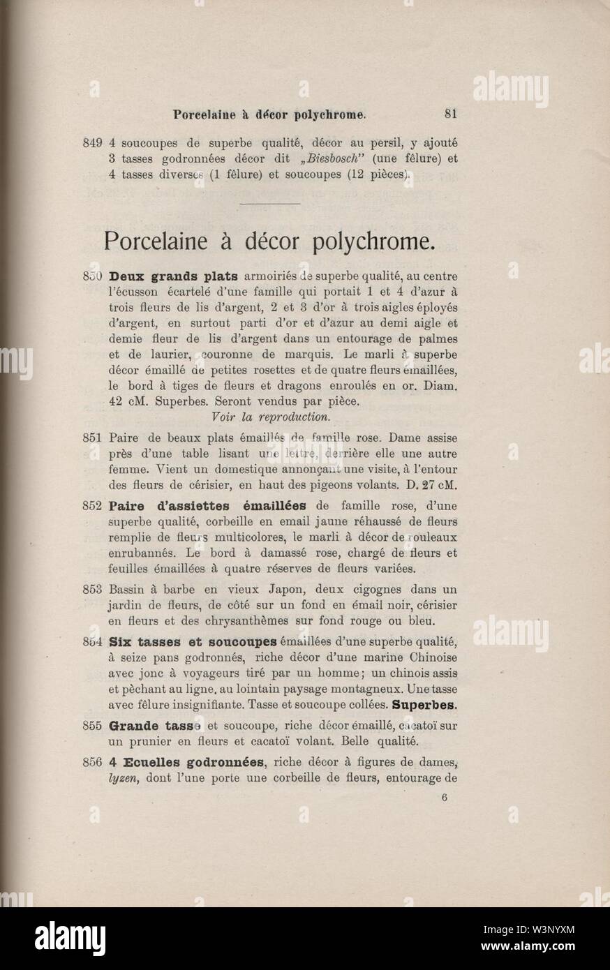 Colecciones F.W. Ross, La Haye, A. Durand, Paris et al., p 81. Foto de stock