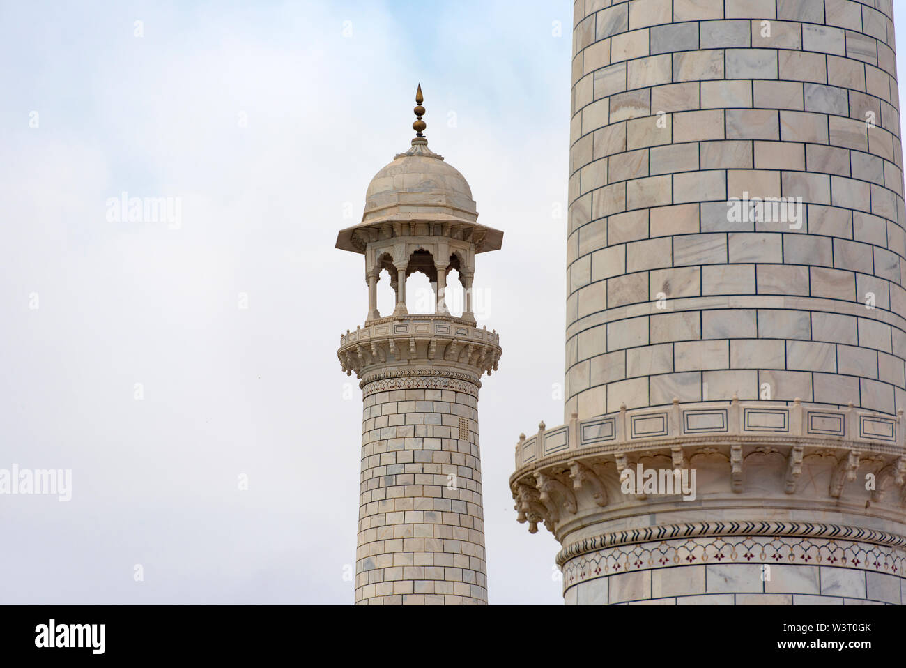Vista atípicas de la famosa tumba de Taj Mahal en Agra India Fotografía