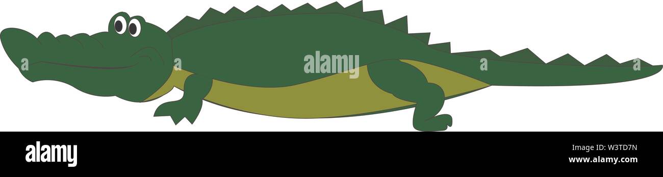 Una Caricatura De Un Cocodrilo Feliz El Vector El Color De Dibujo O Ilustracion Imagen Vector De Stock Alamy