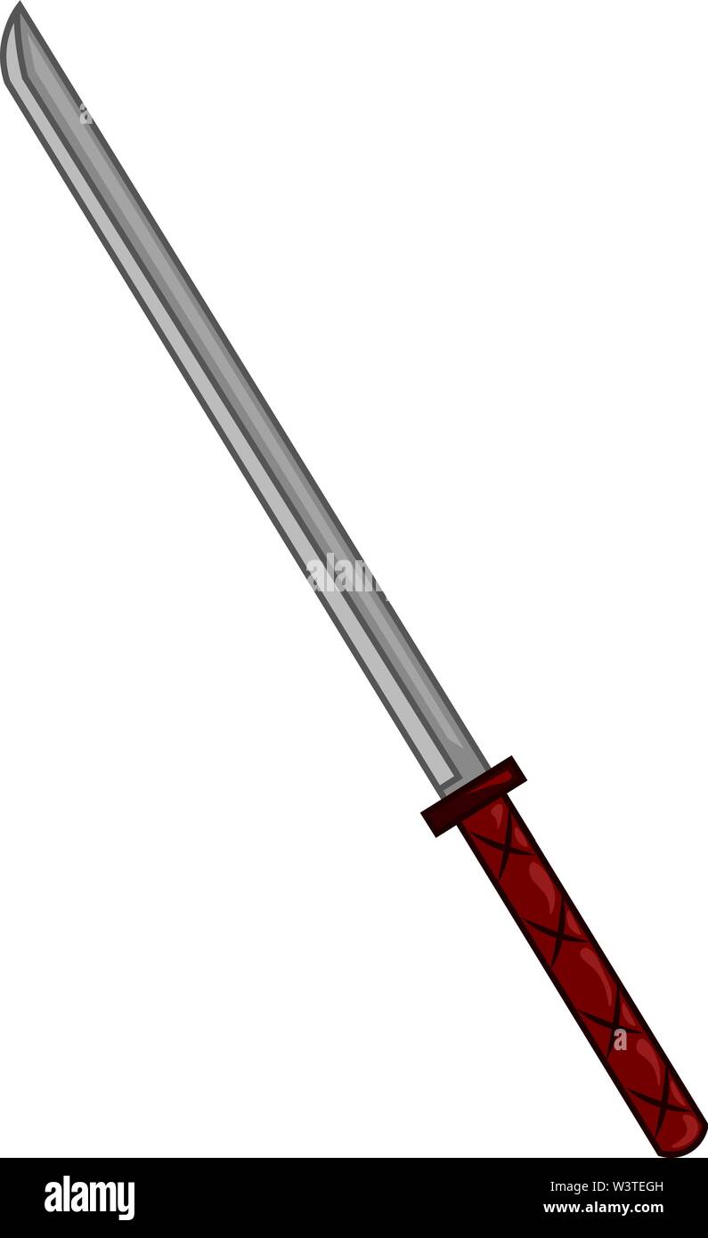 Una cuchilla afilada katana, vector, el color de dibujo o ilustración  Imagen Vector de stock - Alamy