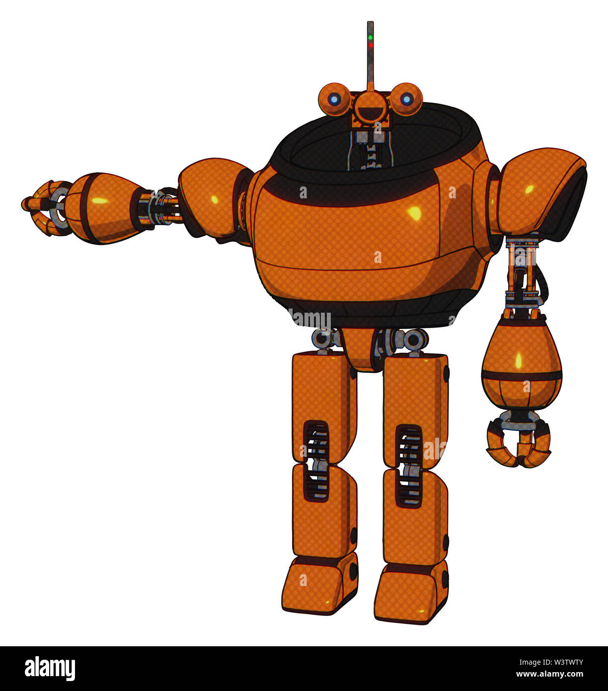 Naranja mascota cámara gigante con grandes brazos en Mascotas de objetos  Cambio de color Sin cambio Tamaño L (180-190 cm) Croquis antes de fabricar  (2D) No ¿Con la ropa? (si está presente
