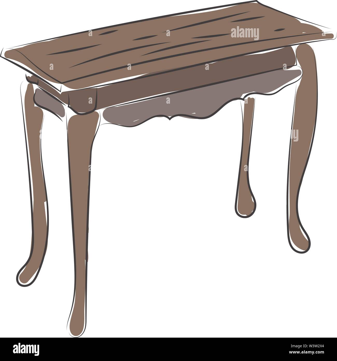 Tabla de madera dibujo, ilustración, vector sobre fondo blanco Imagen