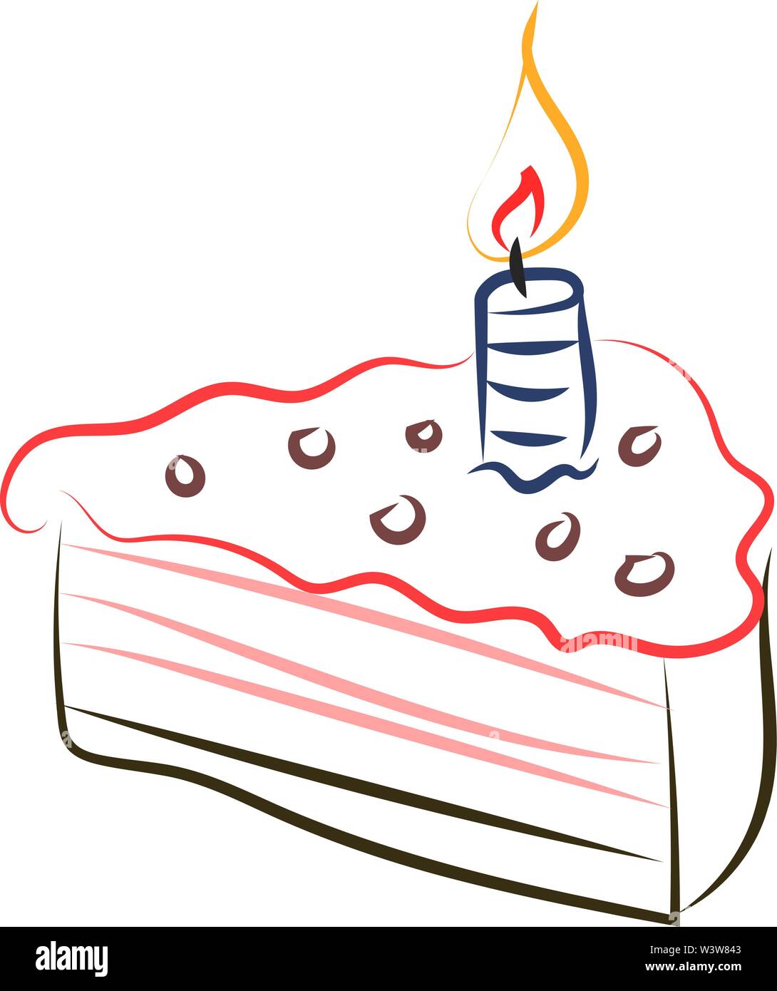 Dibujo de pastel de cumpleaños Imágenes recortadas de stock - Alamy