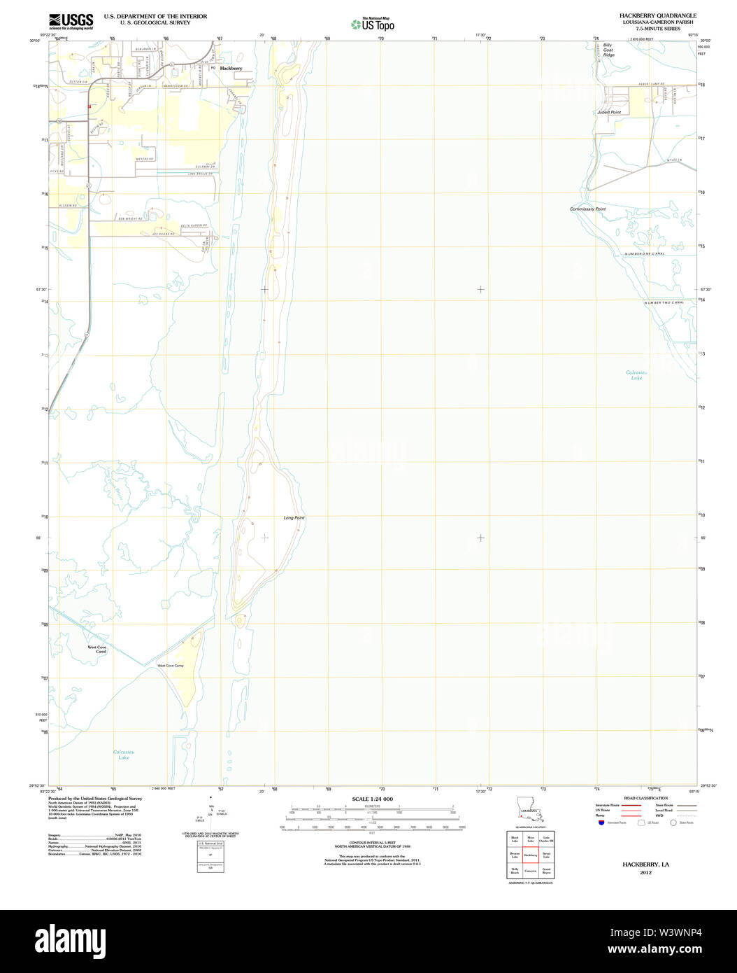 Mapa de hackberry louisiana fotografías e imágenes de alta resolución