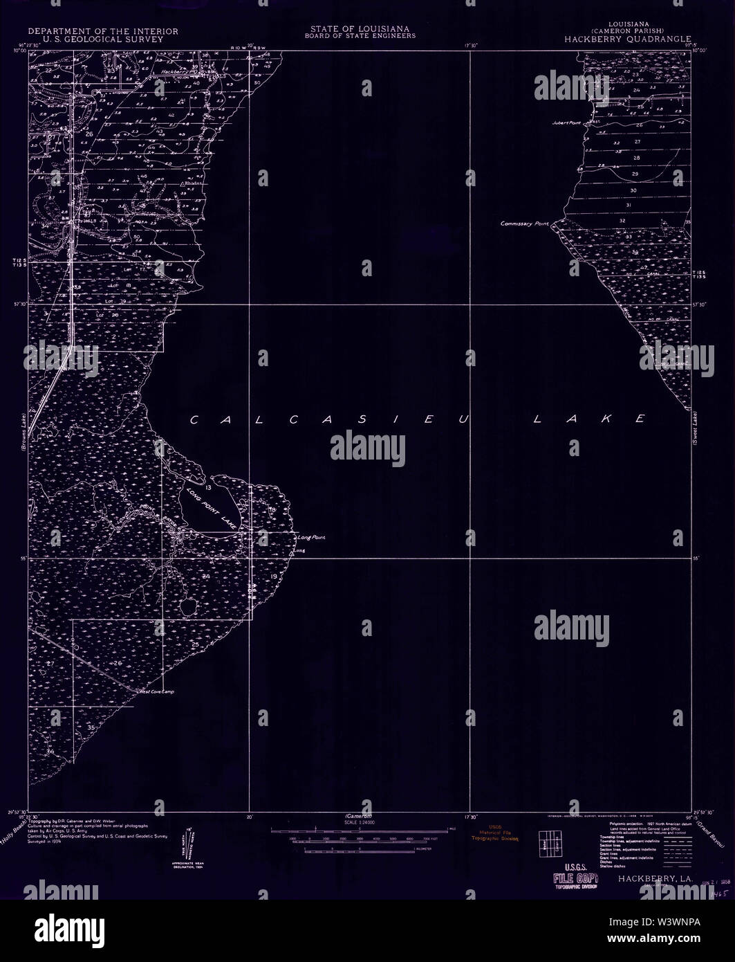 Mapa de hackberry louisiana fotografías e imágenes de alta resolución