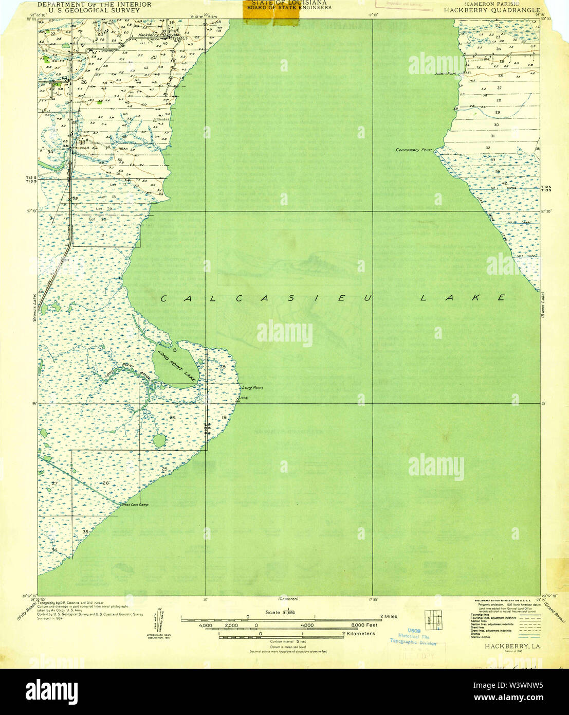 Mapa de hackberry louisiana fotografías e imágenes de alta resolución