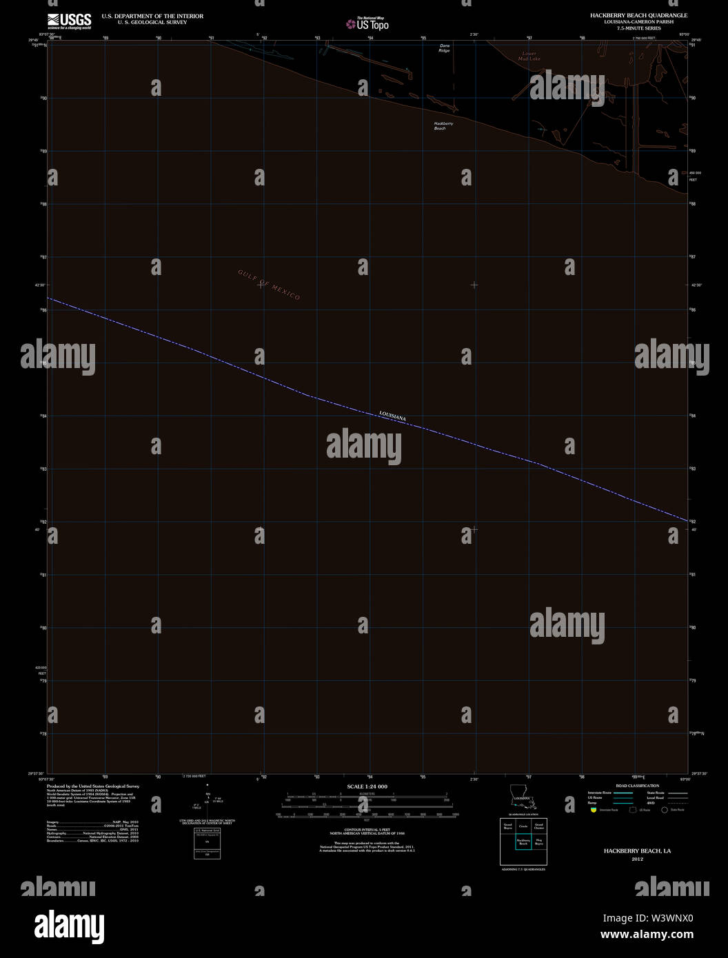 Mapa de hackberry louisiana fotografías e imágenes de alta resolución