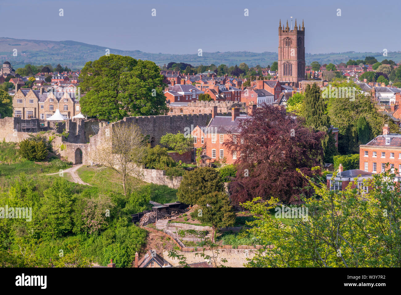 Reino Unido, Inglaterra, Shropshire, Ludlow, Ludlow Castle Foto de stock