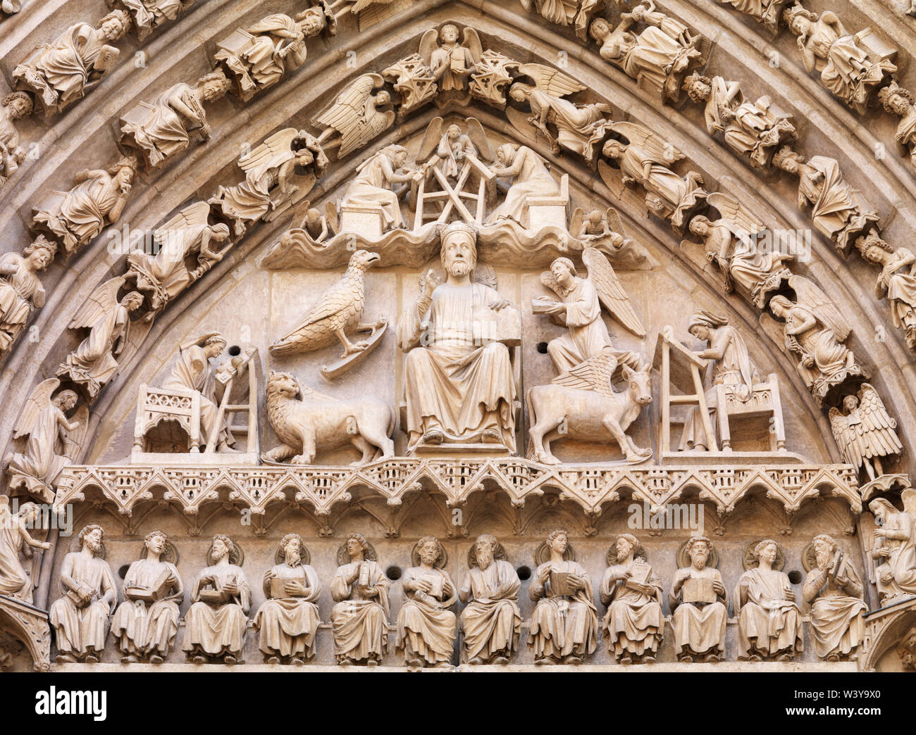 España, Castilla y León, Burgos, detalle de Santa María de Burgos, sitio del Patrimonio Mundial de la UNESCO Foto de stock