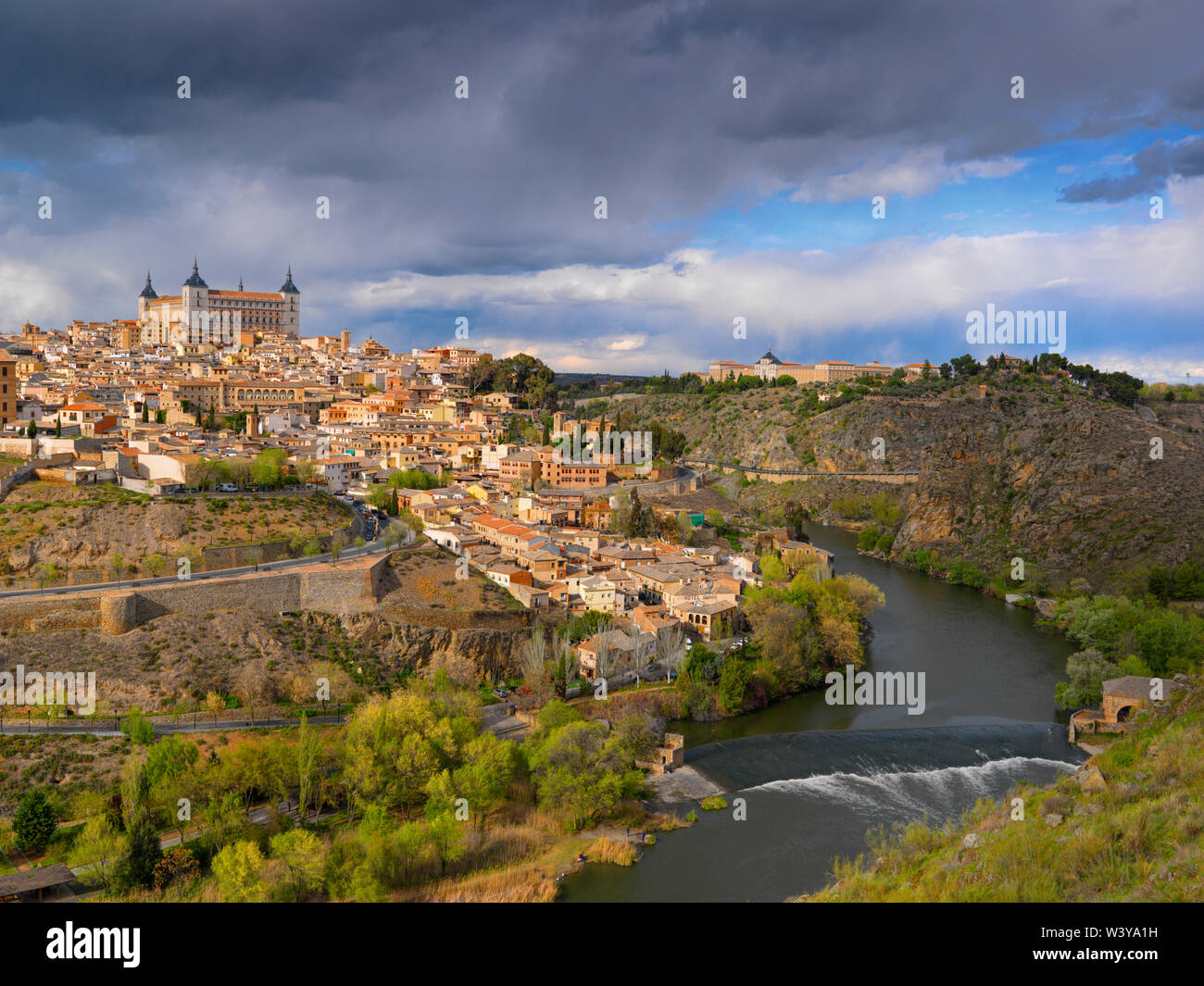 España, Castilla La Mancha, Toledo, Descripción general de la ciudad, declarado Patrimonio de la humanidad por la UNESCO Foto de stock
