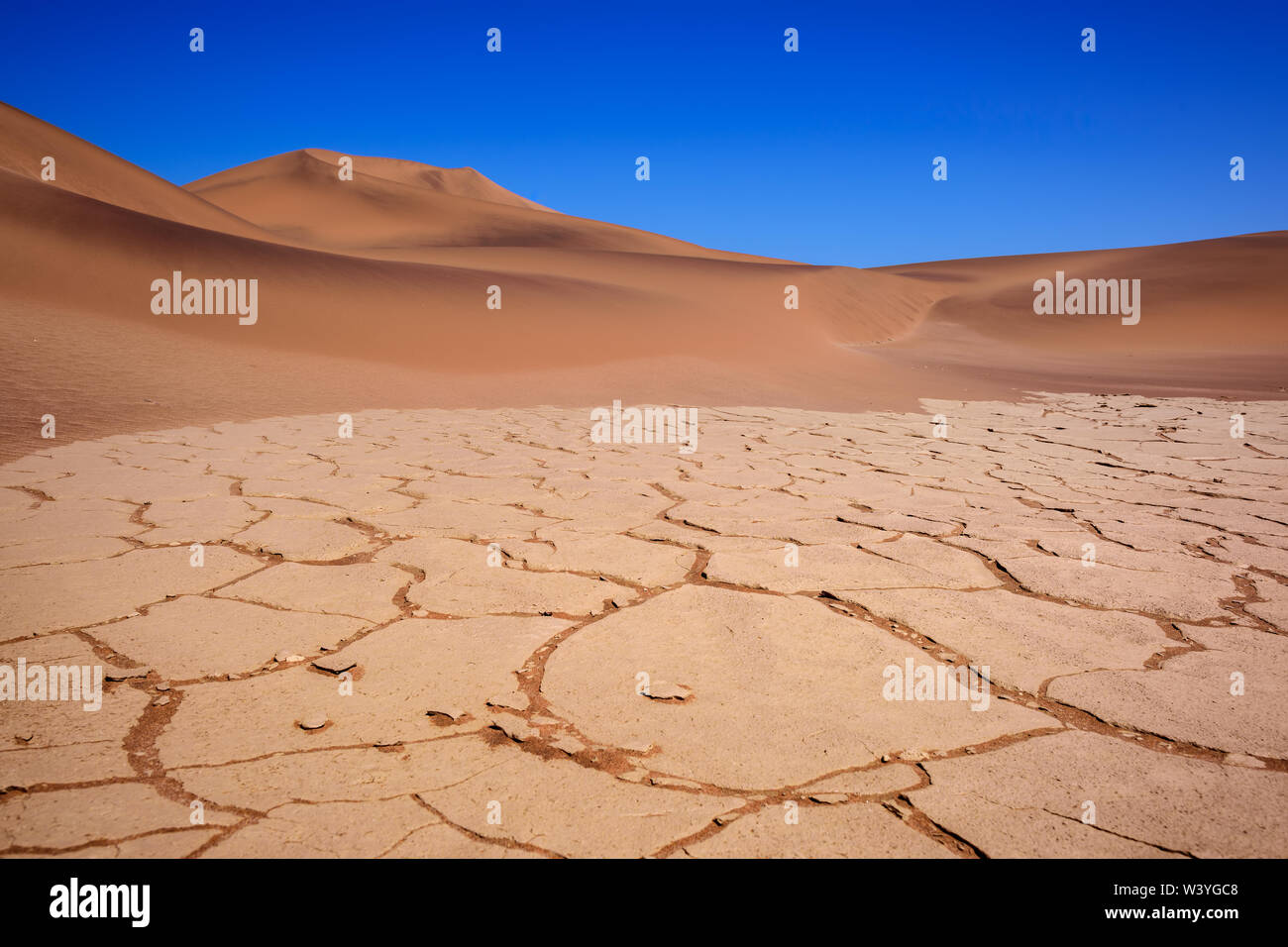 Walvis Bay - parte norte del desierto de Namib con impresionantes dunas de arena, Namibia, Africa. Foto de stock