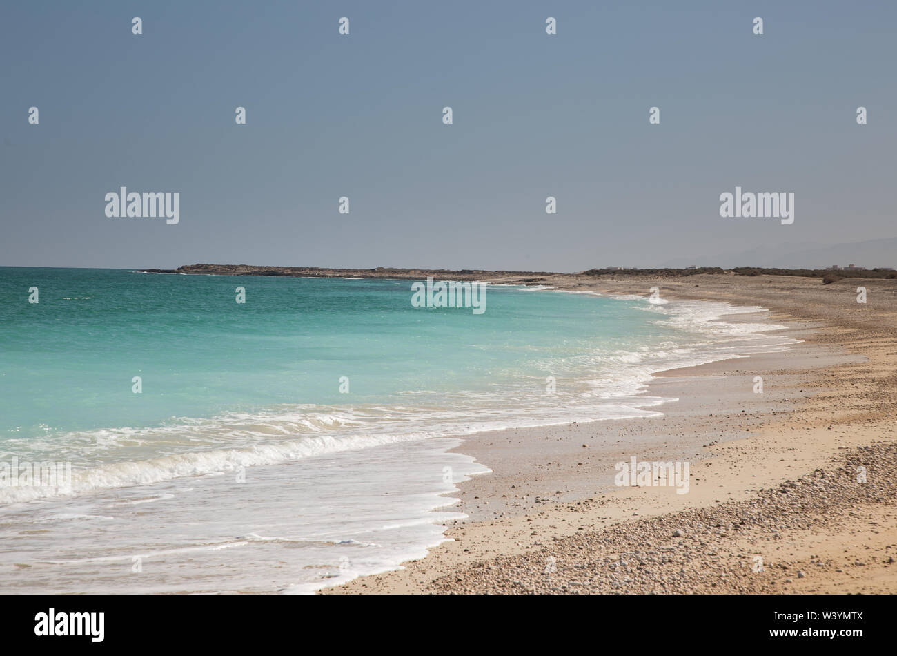 Hermosa costa árabe, Omán Foto de stock