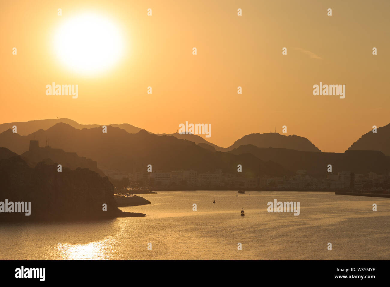 El litoral de Mutrah, Omán Foto de stock