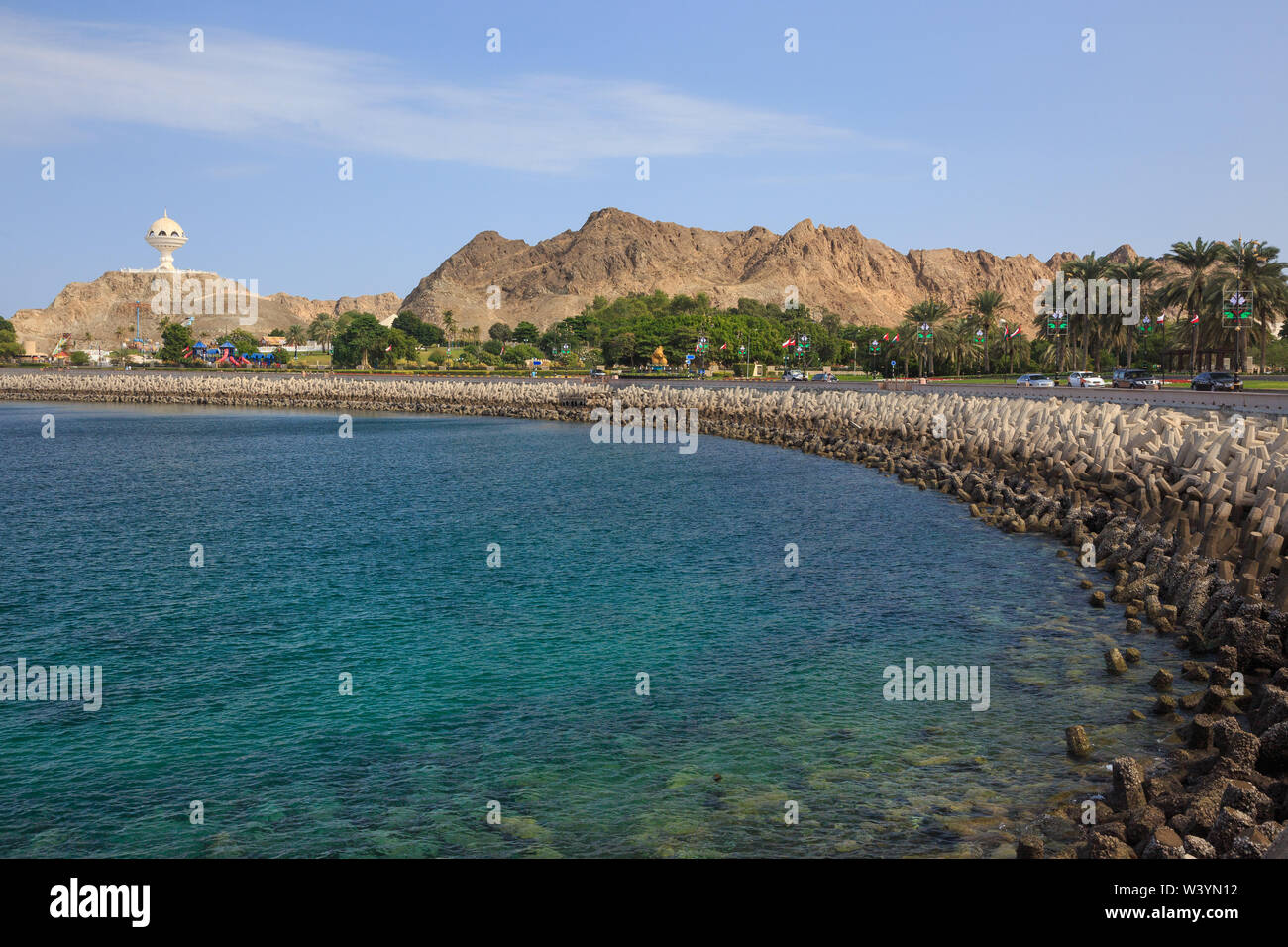 El litoral de Mutrah, Omán Foto de stock