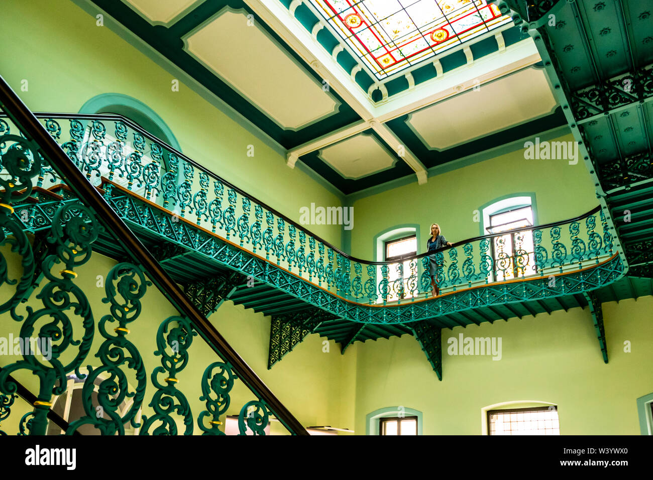 Escalera en Luitpoldbad Bad Kissingen, Alemania Foto de stock
