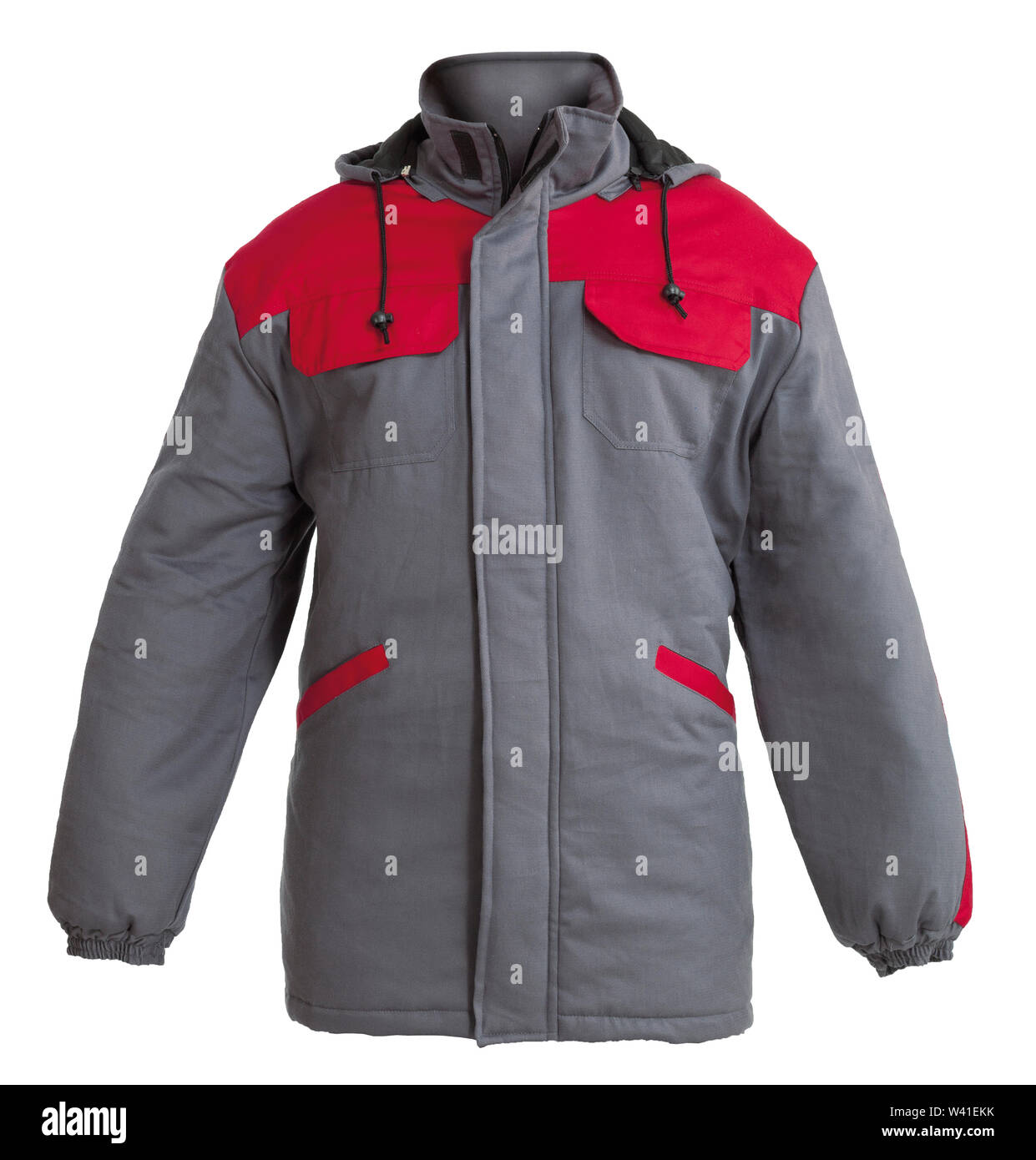 Trabajo de protección Chaqueta invierno aislado sobre fondo blanco  Fotografía de stock - Alamy