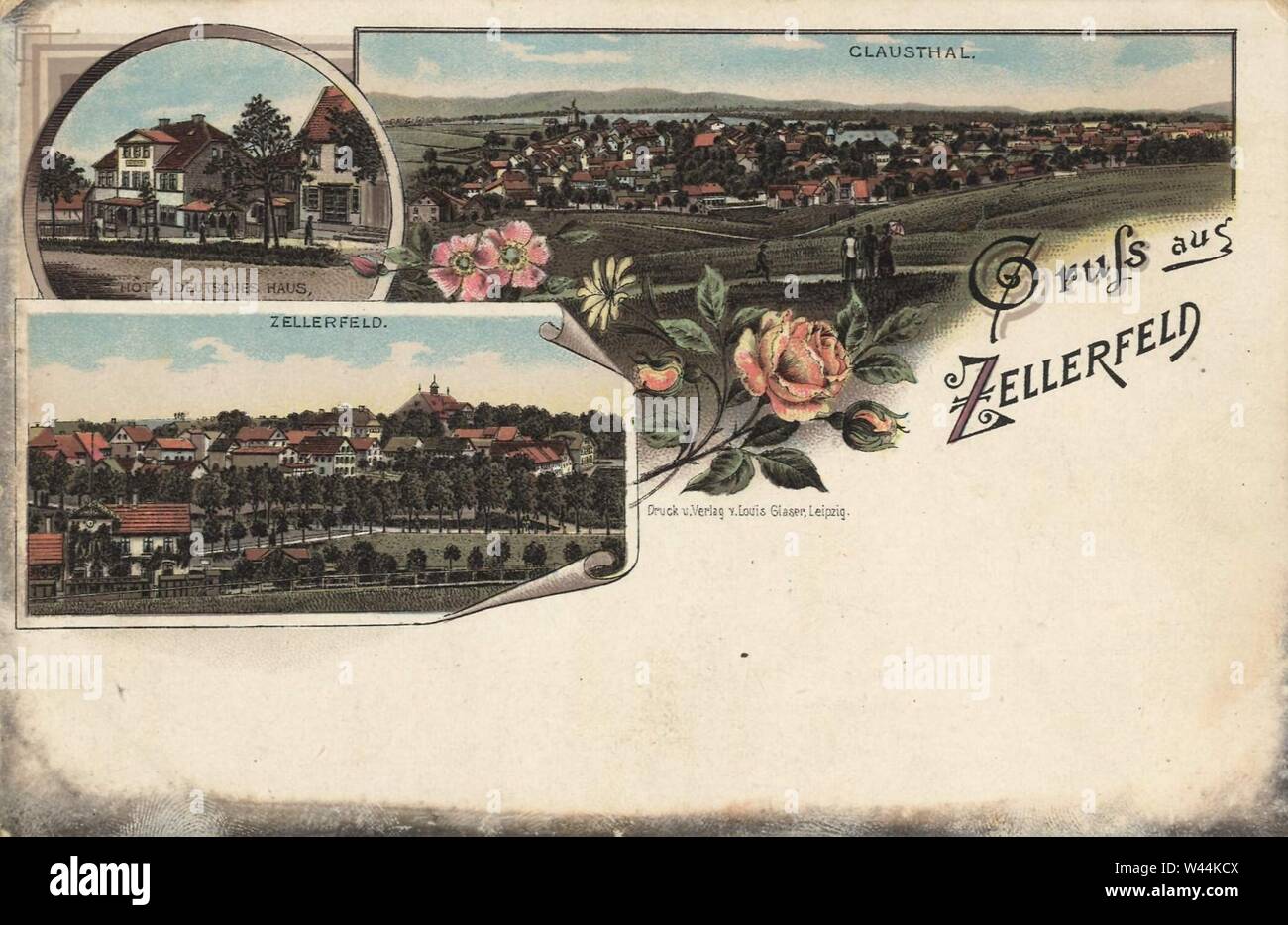 Clausthal-Zellerfeld, Niedersachsen - Stadtansichten; Hotel Deutsches Haus Foto de stock