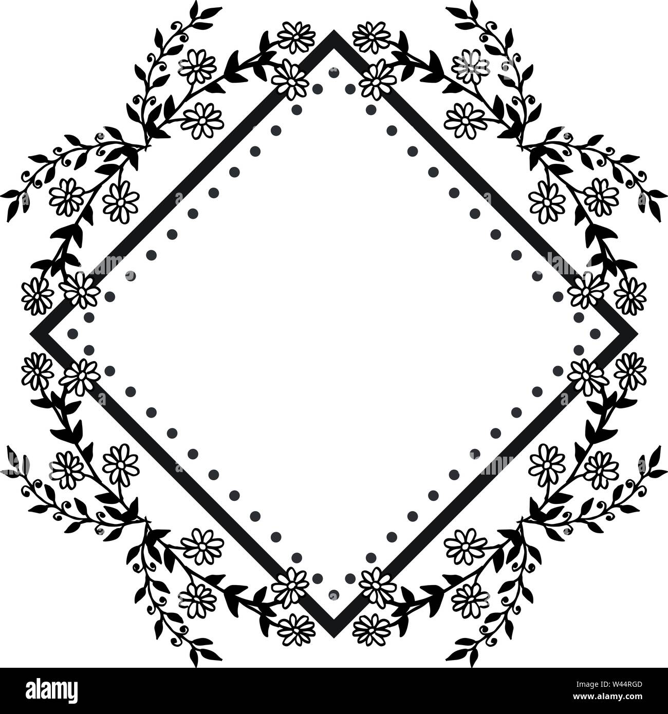 Elementos de diseño floral, ornamental vintage marcos en color negro, para  varias tarjetas. Ilustración vectorial Imagen Vector de stock - Alamy