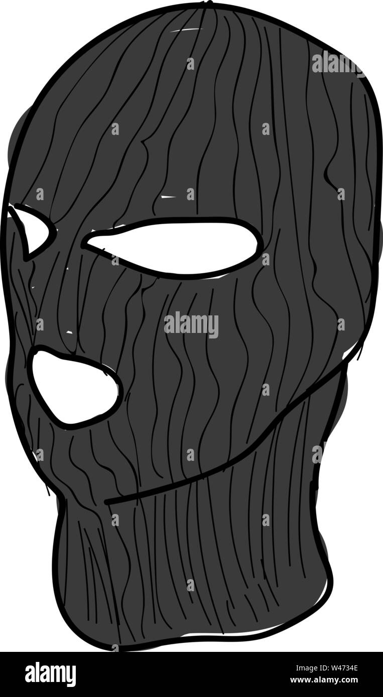 Pasamontañas, ilustración, vector sobre fondo blanco Imagen Vector de stock  - Alamy