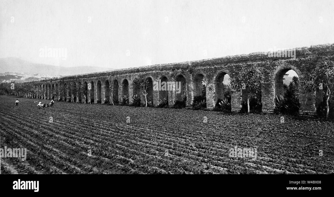Lazio, Minturno, acueducto romano, 1920-30 Foto de stock