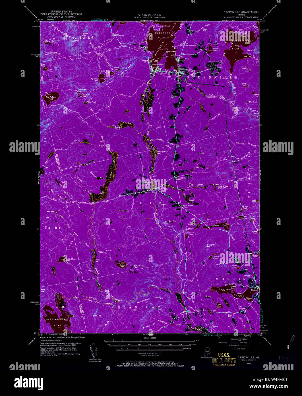 Mapa de greenville maine fotografías e imágenes de alta resolución Alamy