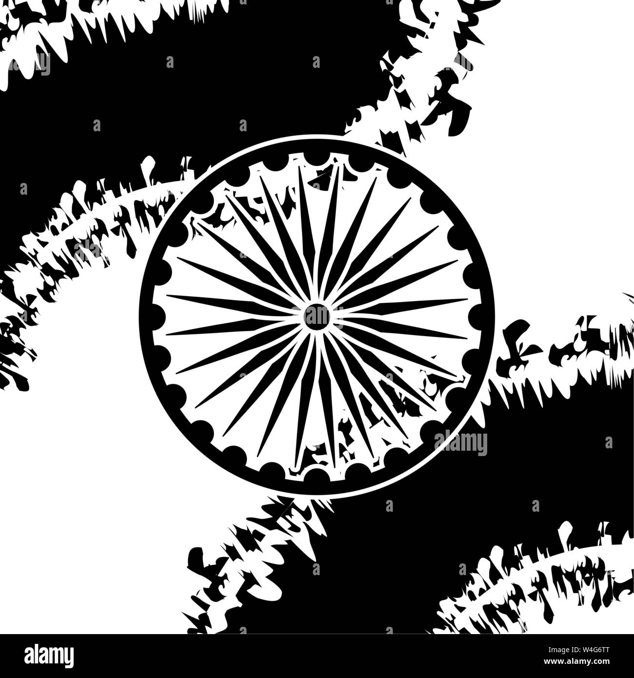Ashoka chakra icono emblemático indio diseño ilustración vectorial