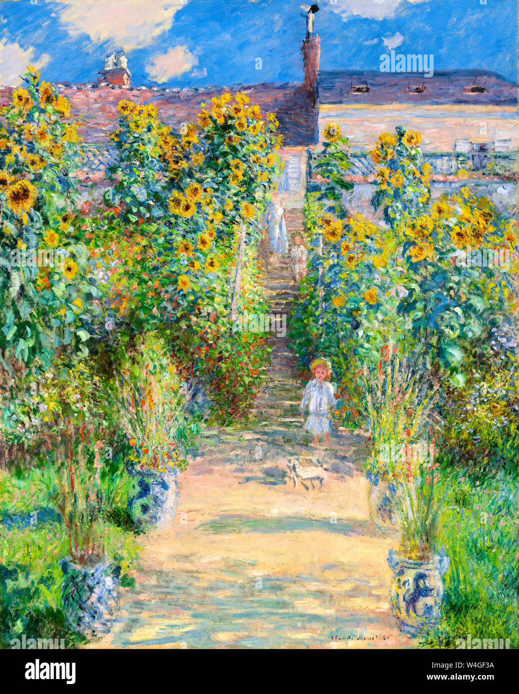 Claude Monet, la pintura, el jardín del artista en Vétheuil, 1881  Fotografía de stock - Alamy
