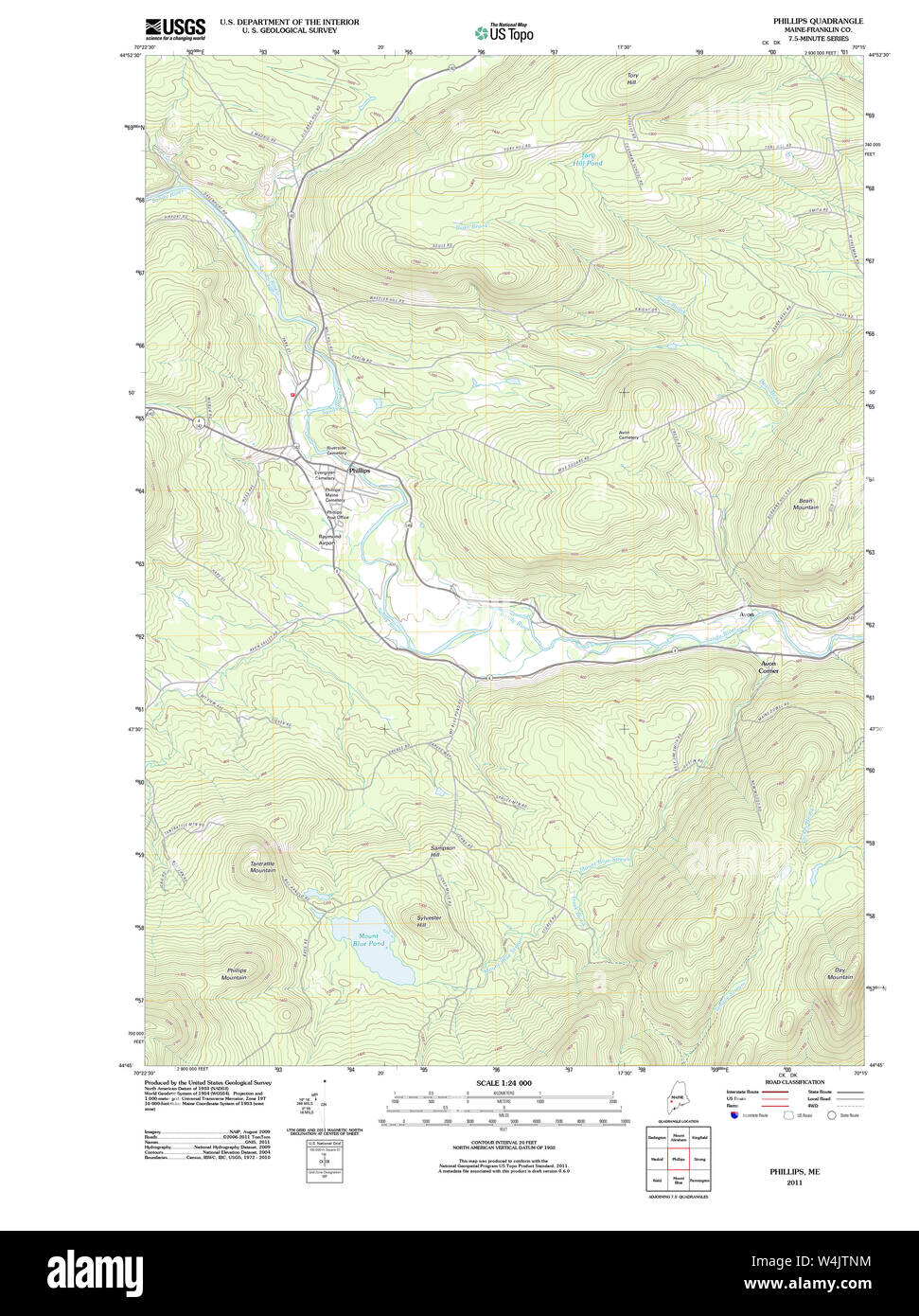 Mapa de phillips maine fotografías e imágenes de alta resolución Alamy