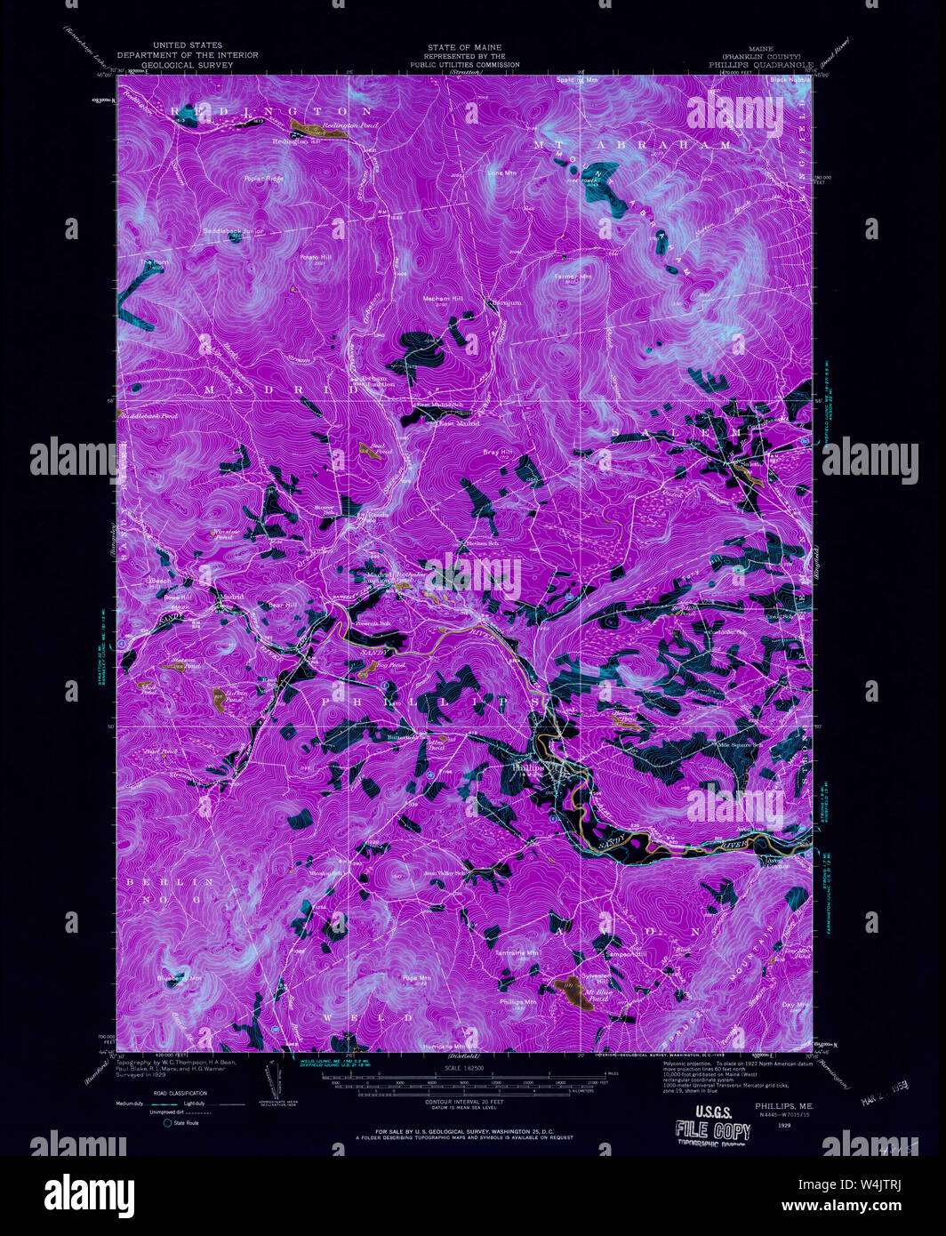 Mapa de phillips maine fotografías e imágenes de alta resolución Alamy
