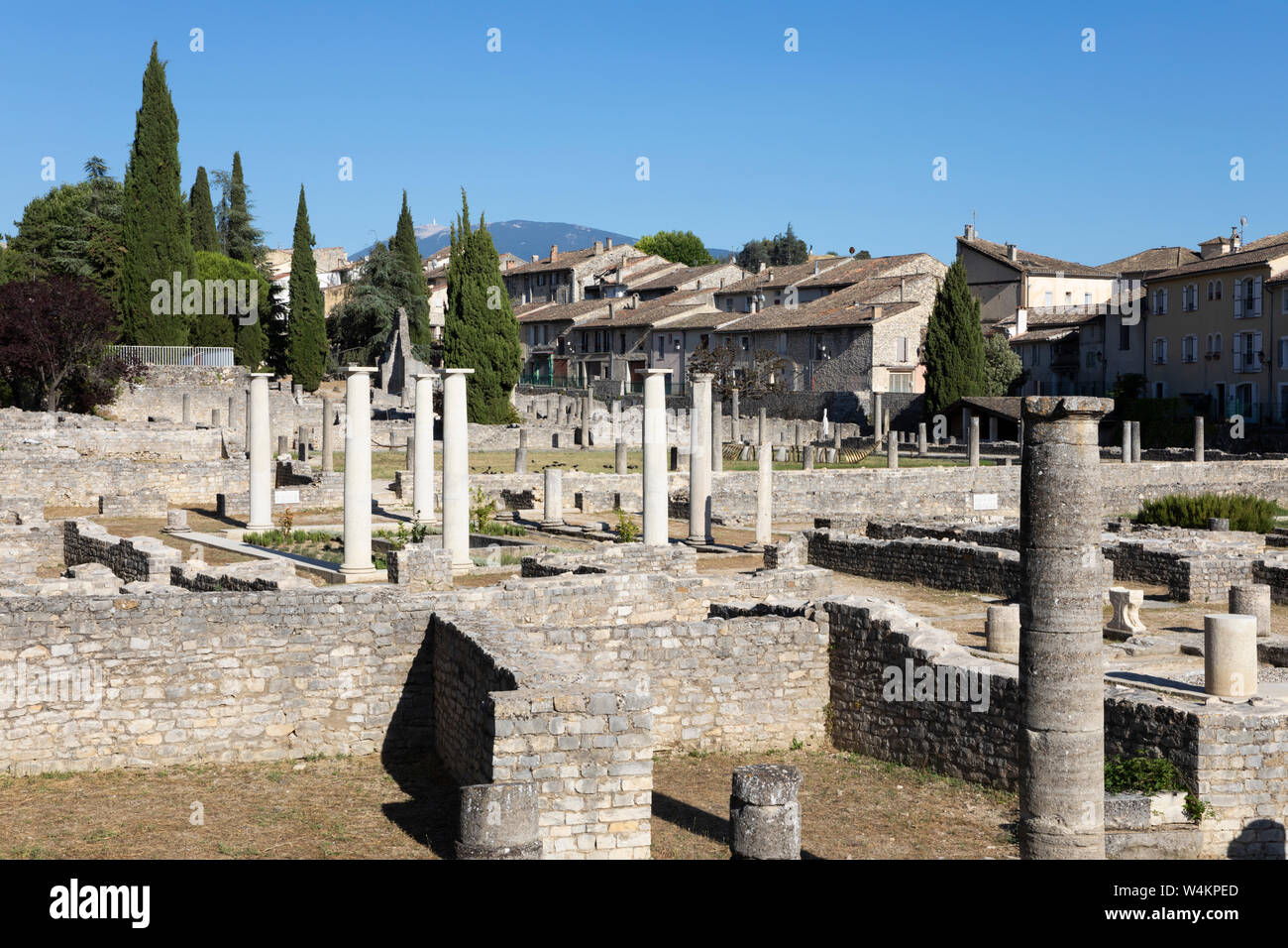 Las ruinas romanas, Vaison-la-Romaine, departamento de Vaucluse, Provence-Alpes-Côte d'Azur, Francia, Europa Foto de stock