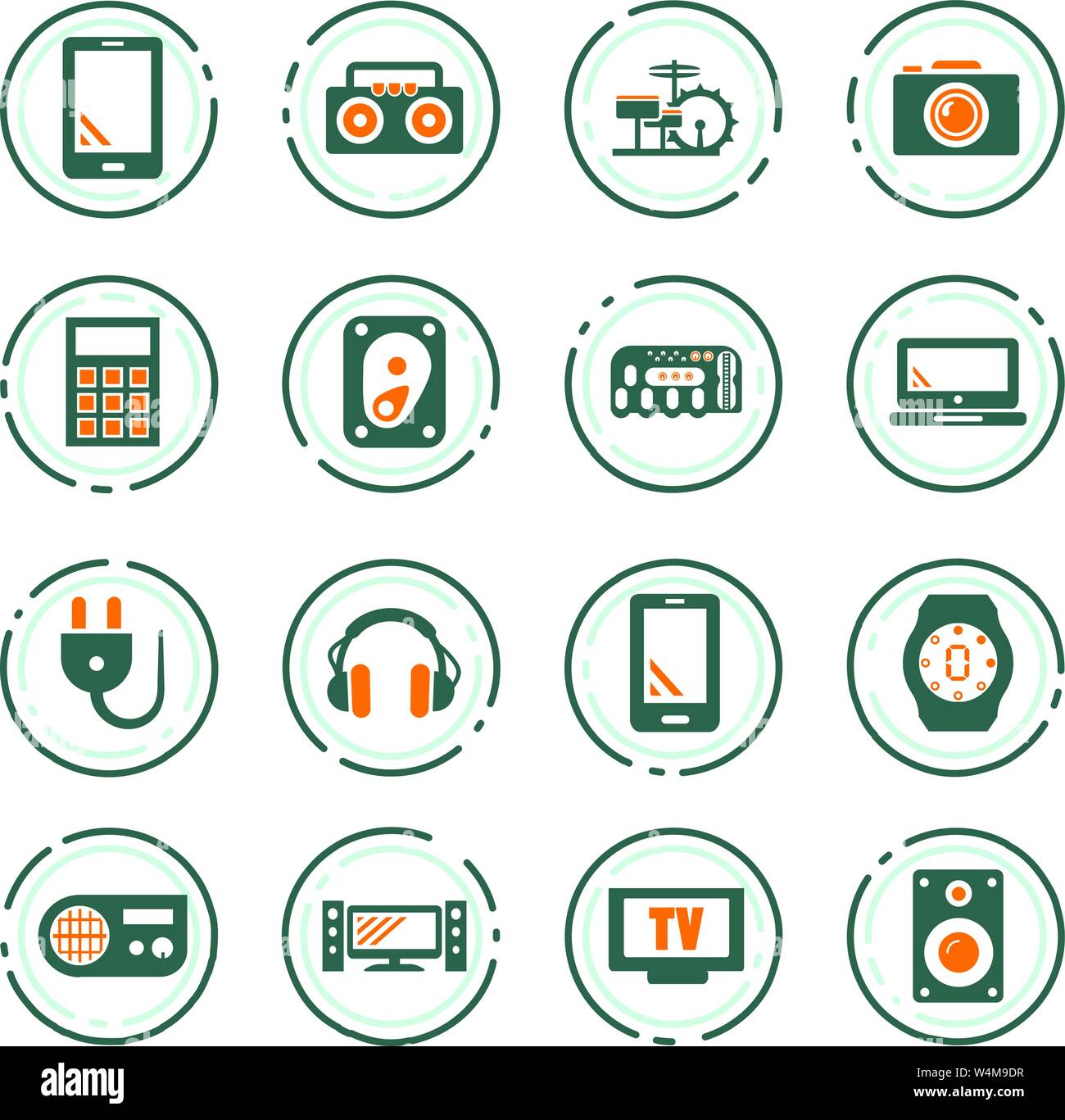 Dispositivos iconos vectoriales para el diseño de la interfaz de