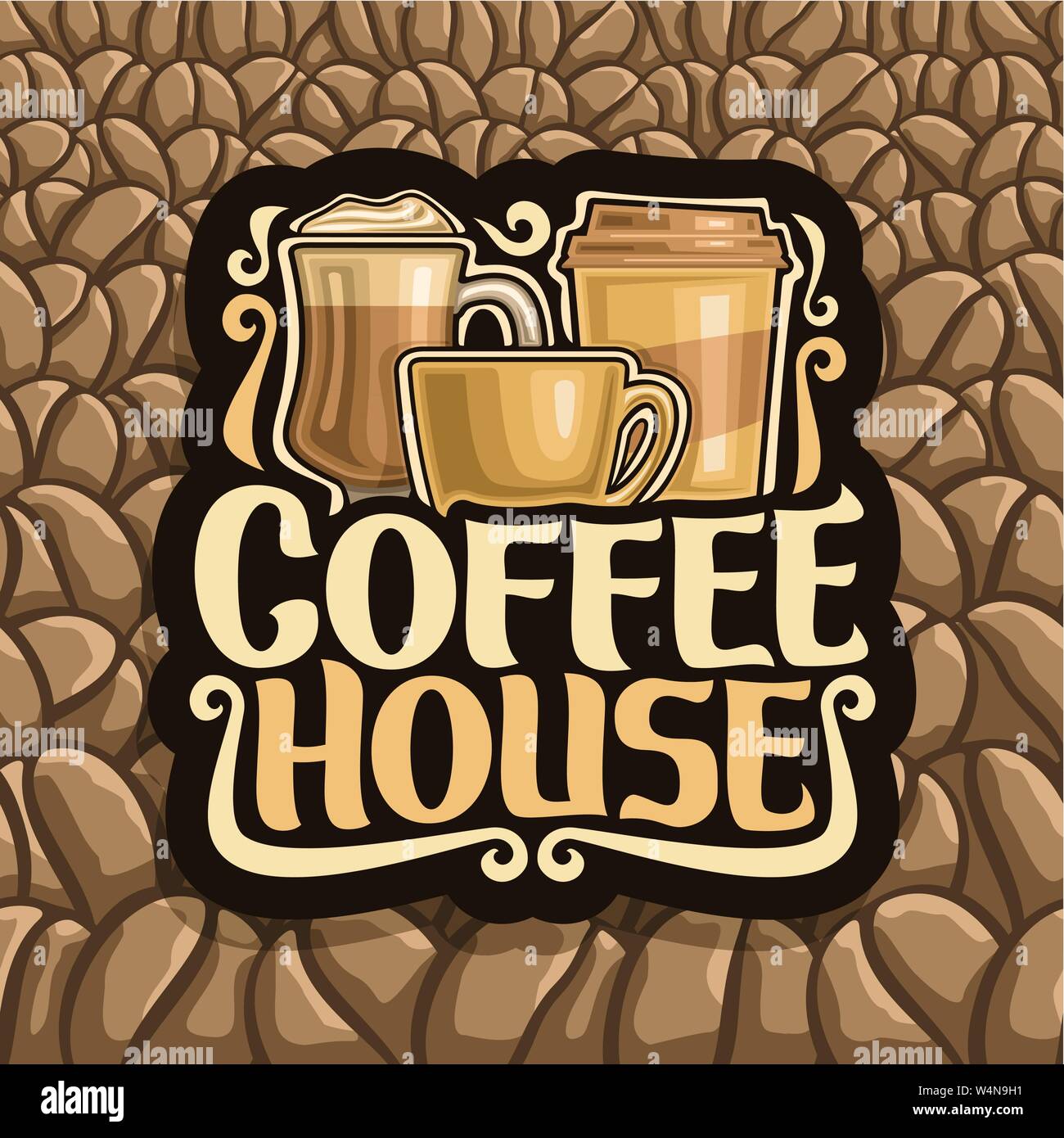 Icono plano taza cafe caliente vista trasera en color negro Stock Vector