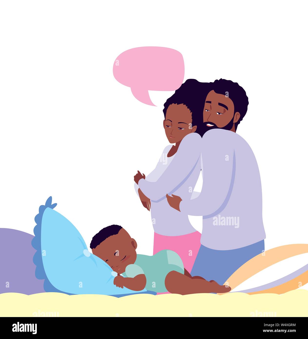 Mama Y Papa De Cuidar Al Bebe En La Cuna Ilustracion Vectorial Imagen Vector De Stock Alamy Mama Y Papa De Cuidar Al Bebe En La Cuna Ilustracion Vectorial Imagen Vector De Stock Alamy