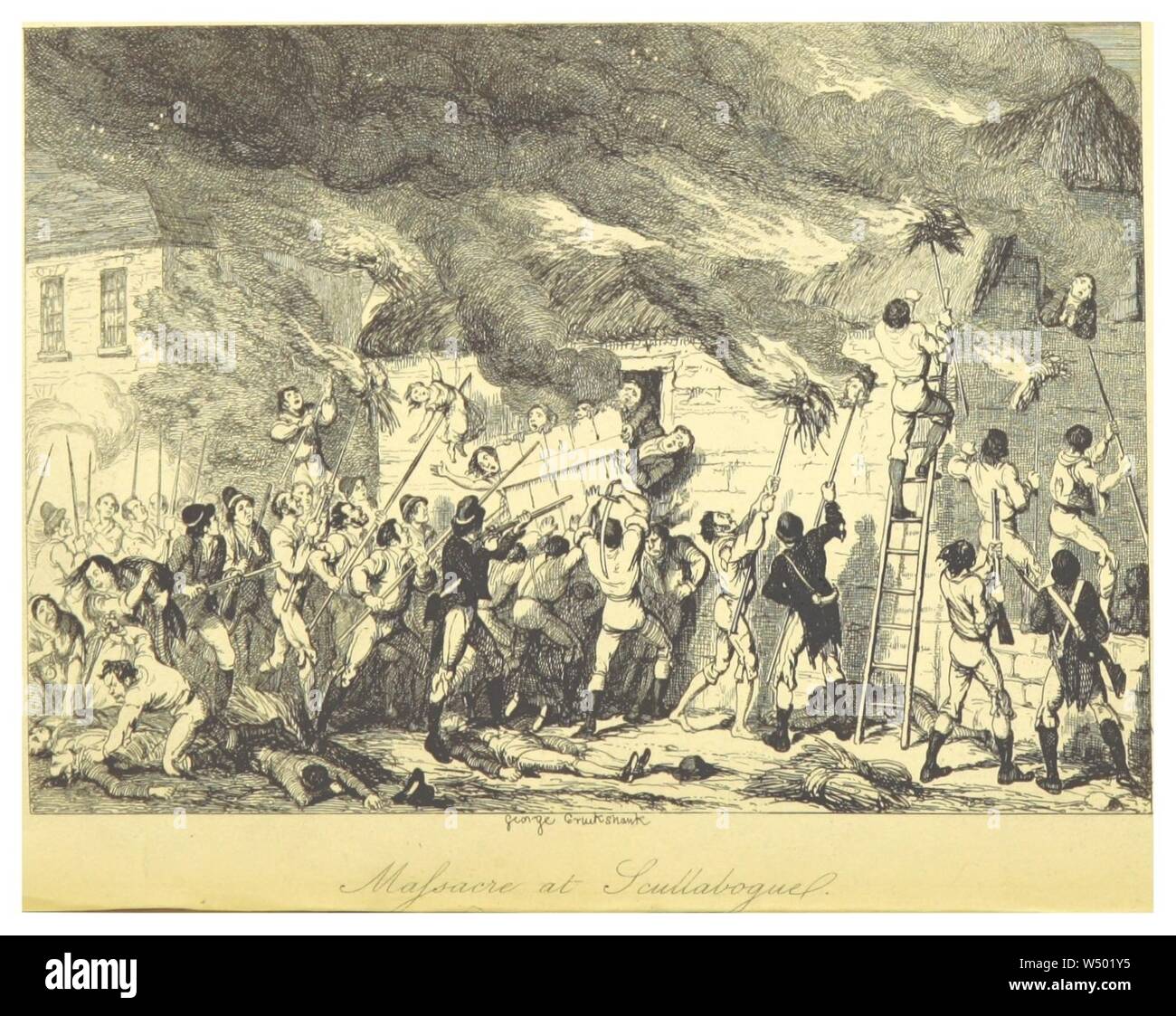 MAXWELL(1845) P162 Masacre en Scullabogue. Foto de stock