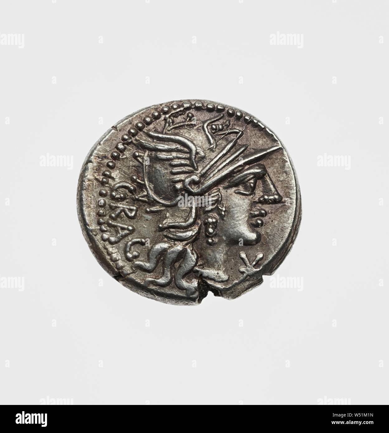Denario, Desconocido, Roma, Lazio, Italia, 136 B.C., plata, 0,0039 kg (0.0086 libras Foto de stock